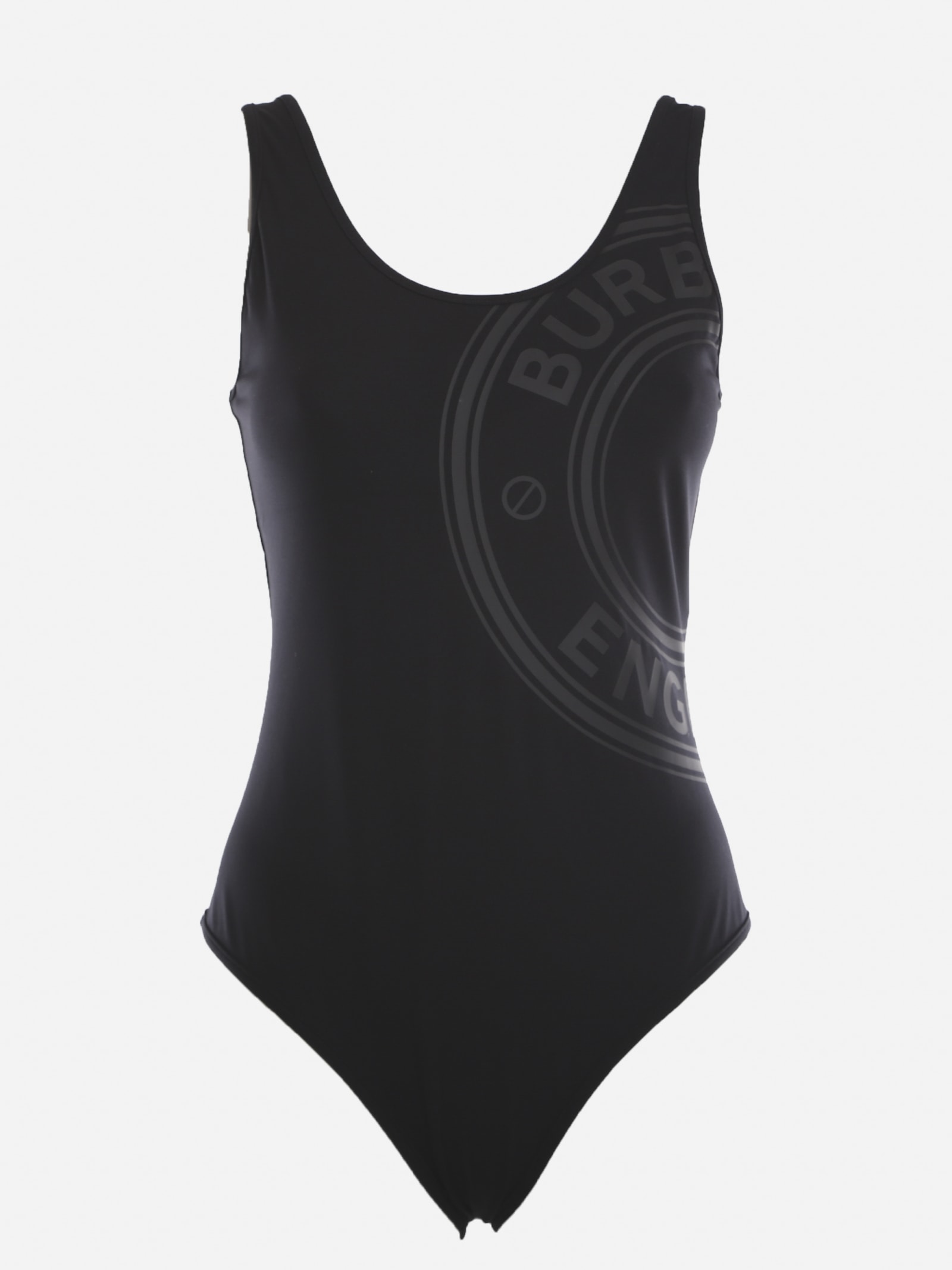 Burberry Stretch Nylon Swim Shorts With Tone-on-tone Logo Print