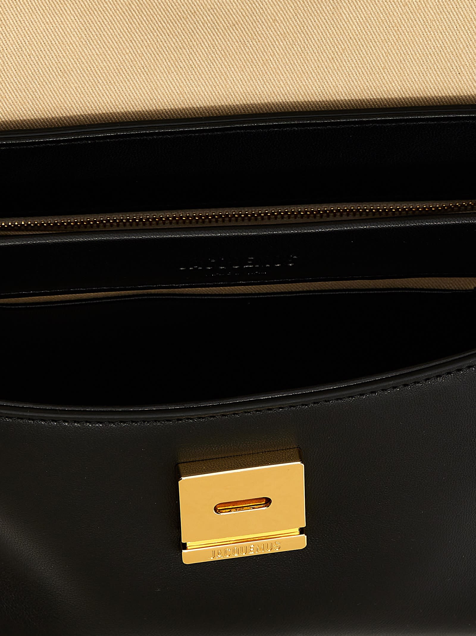 Shop Jacquemus Il Rond Carré Shoulder Bag In Black