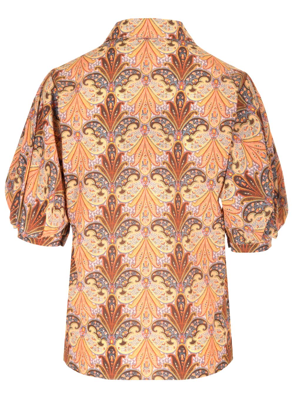 Etro Multicolor Printed Silk Shirt In Beige