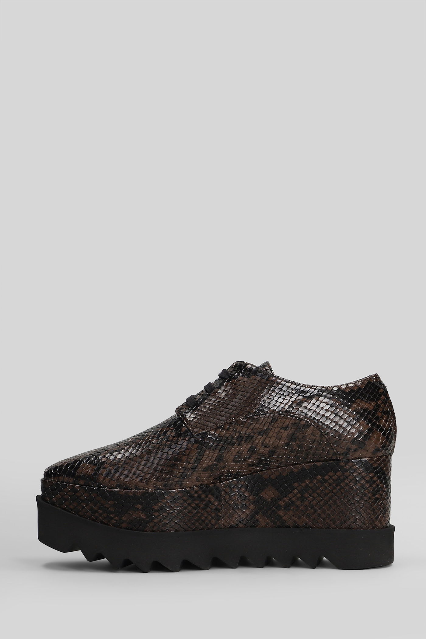 Stella Mccartney Sneakelyse Sneakers In Python Print Polyuretan In Brown