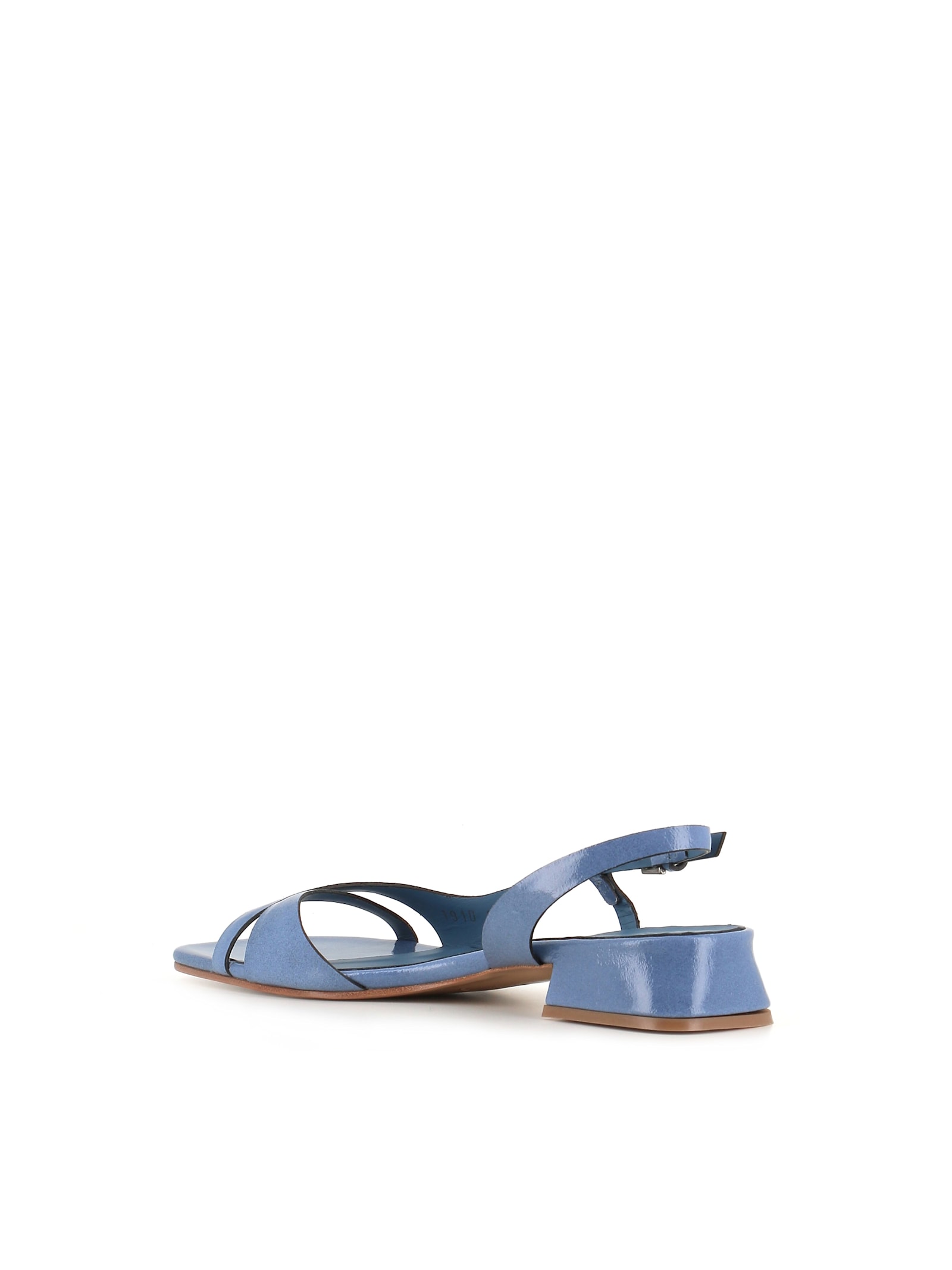 Del Carlo Strappy Block-heel Sandals In Blu Avio