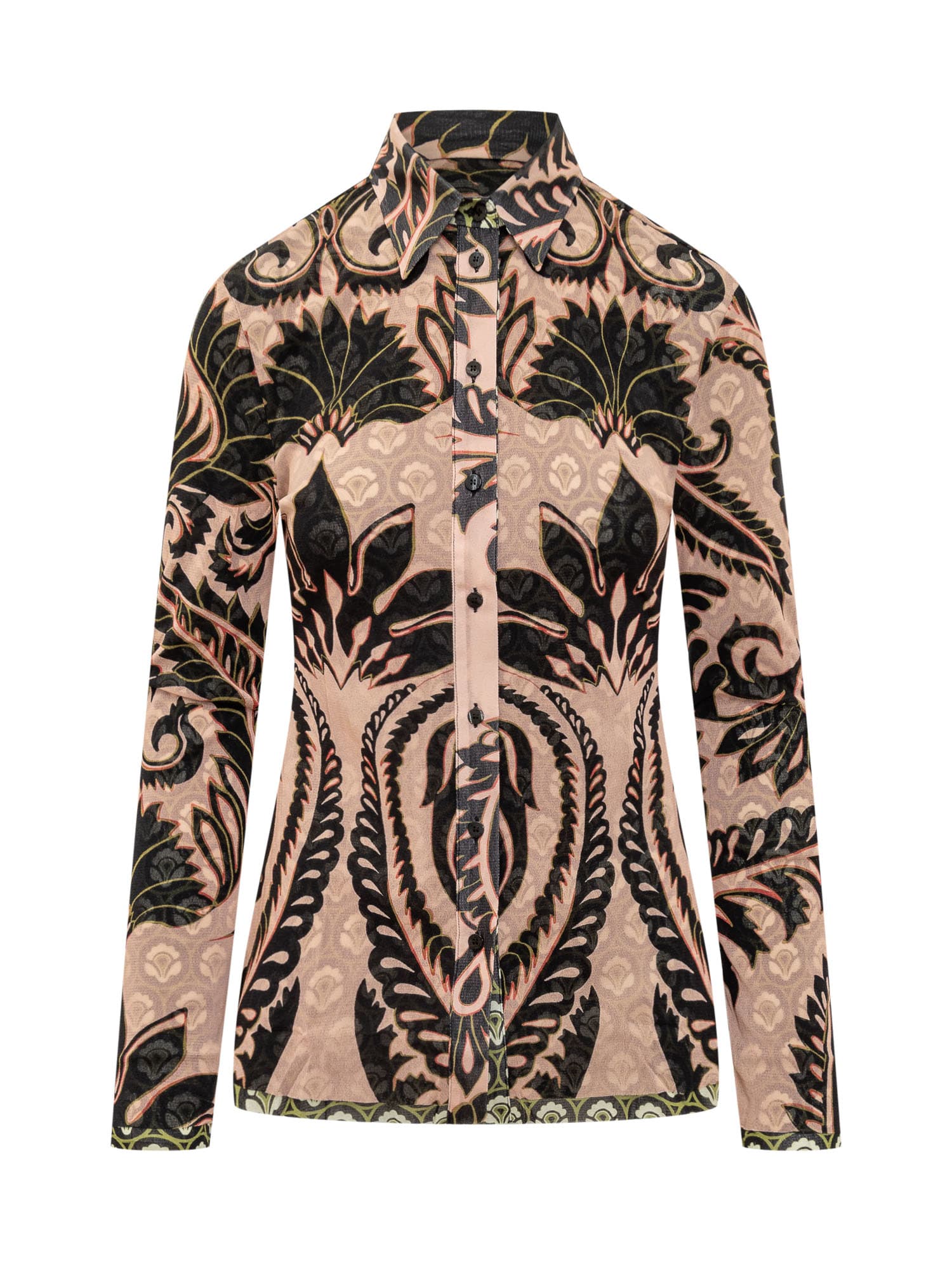 Shop Etro Shirt With Angkor And Aurea Motif In Pink