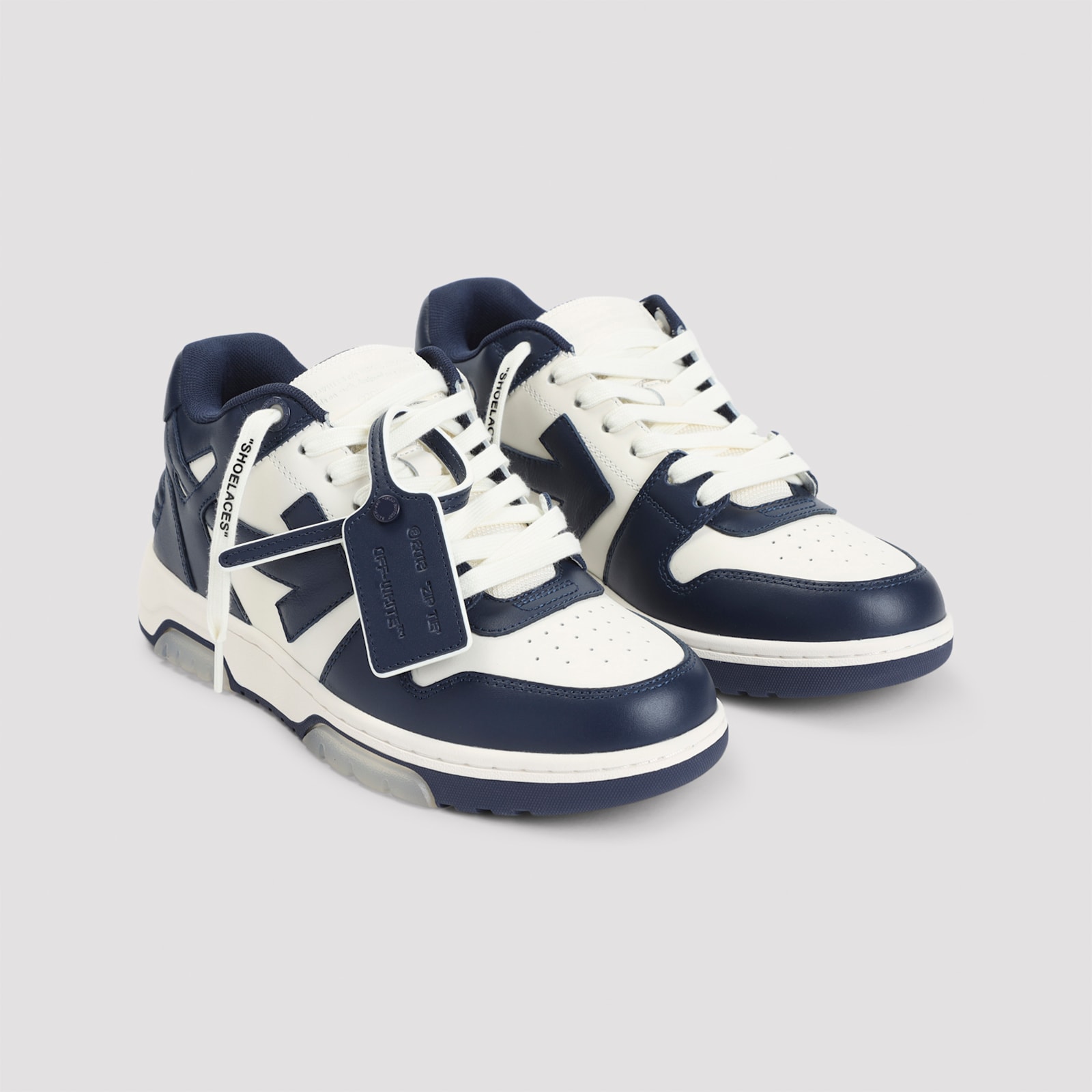 Off-white Out Of Office Leather Sneakers In Blue