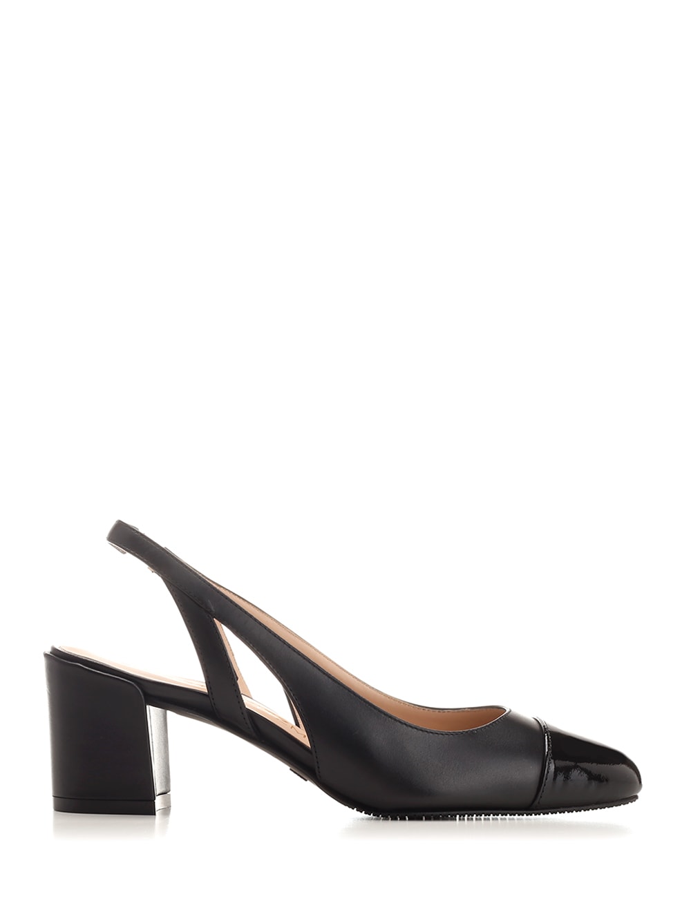 Stuart Weitzman Black sleek 50 Slingback