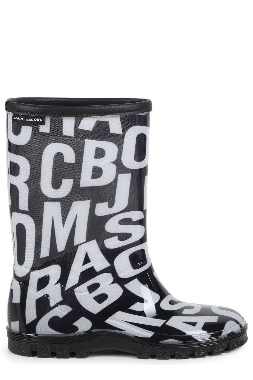 Marc Jacobs Logo Monogrammed Rain Boots In Nero