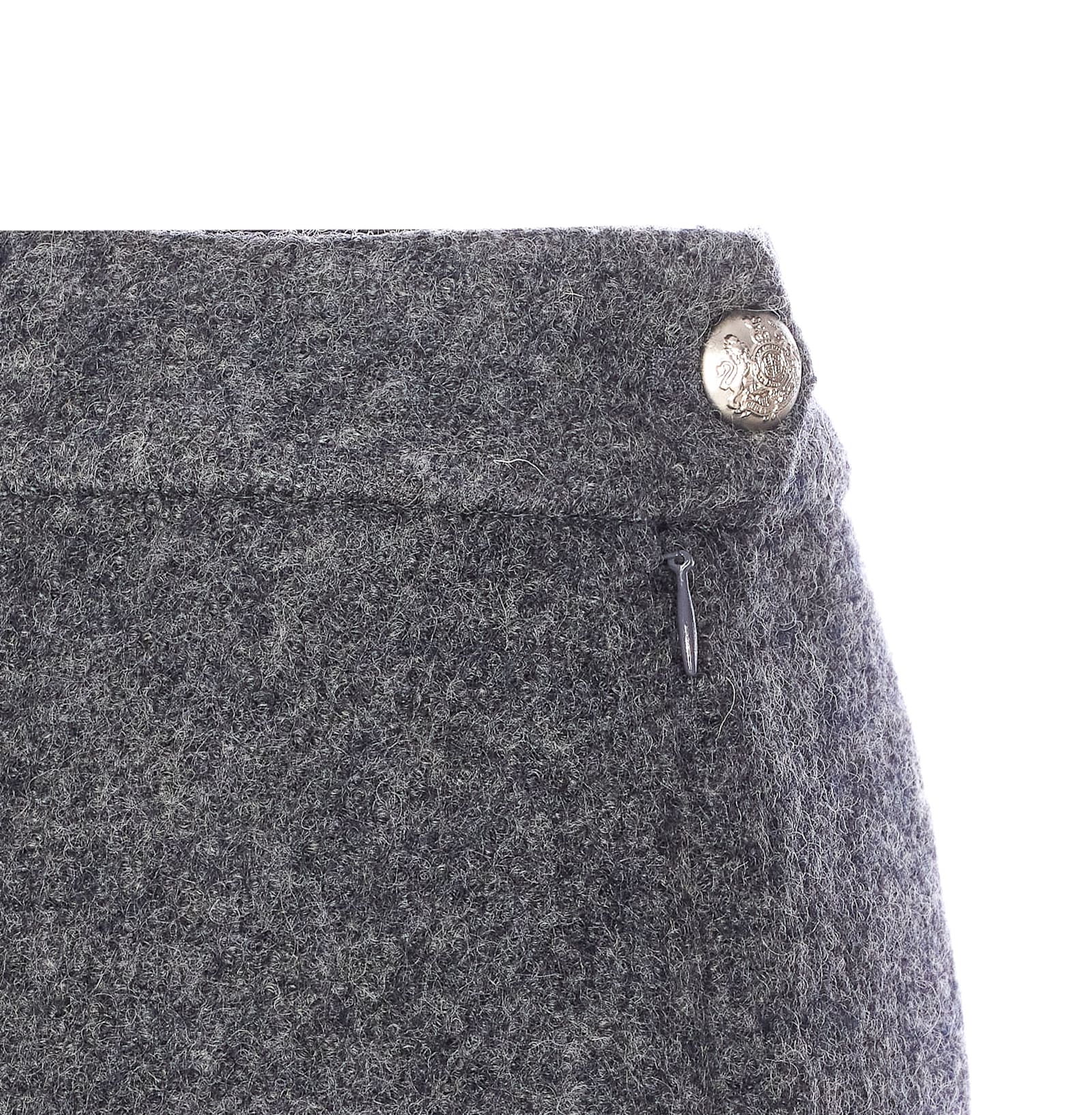 Dunst Mini Wool Skirt In Gold