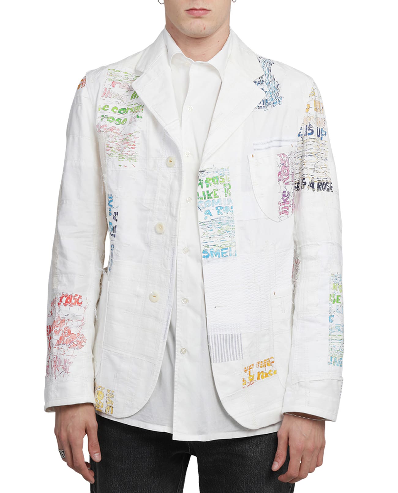 Junya Watanabe White Patchwork Jacket