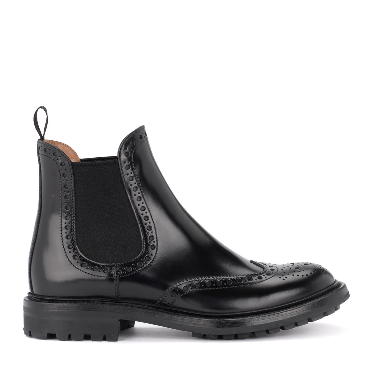 Churchs Aura Black Leather Ankle Boots