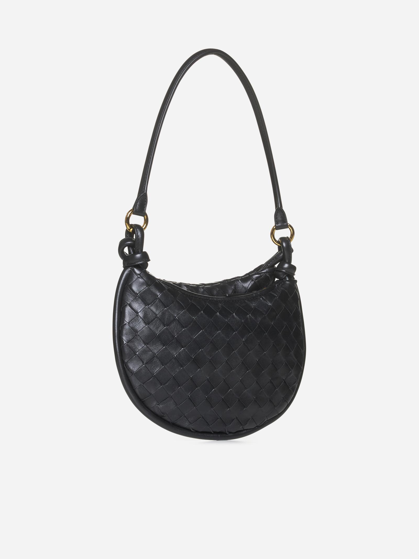 Shop Bottega Veneta Gemelli Intrecciato Leather Small Bag In Black