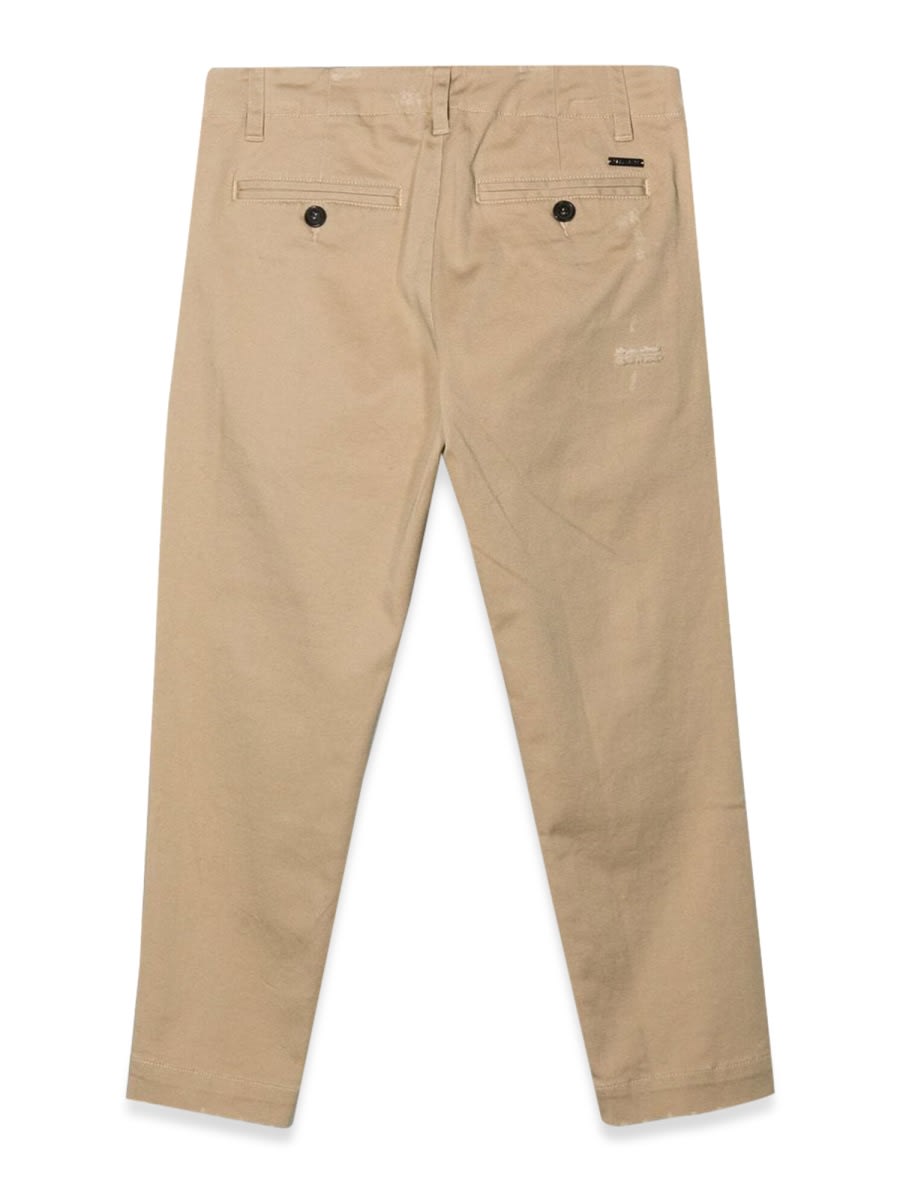 Shop Dsquared2 Pants With Patches In Beige