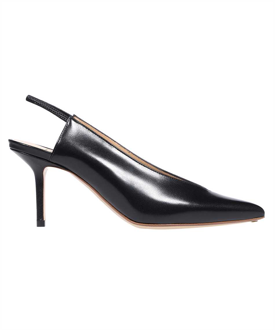 FRANCESCO RUSSO LEATHER SLINGBACK PUMPS 