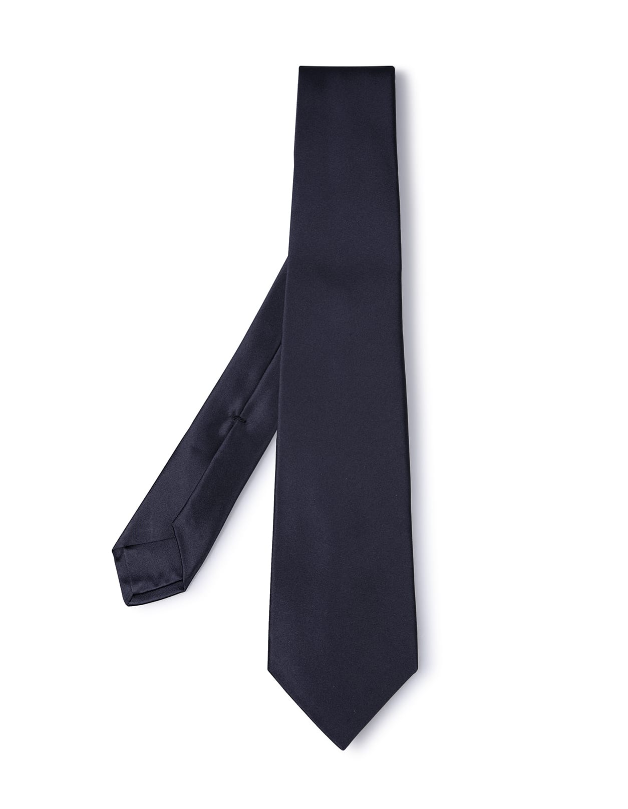 Pure Silk Tie In Navy Blue