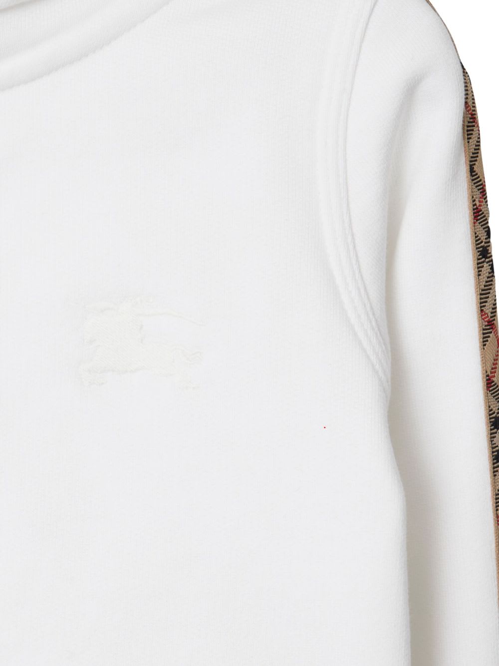 Burberry Kids Hooded Cotton Sweatshirt In White