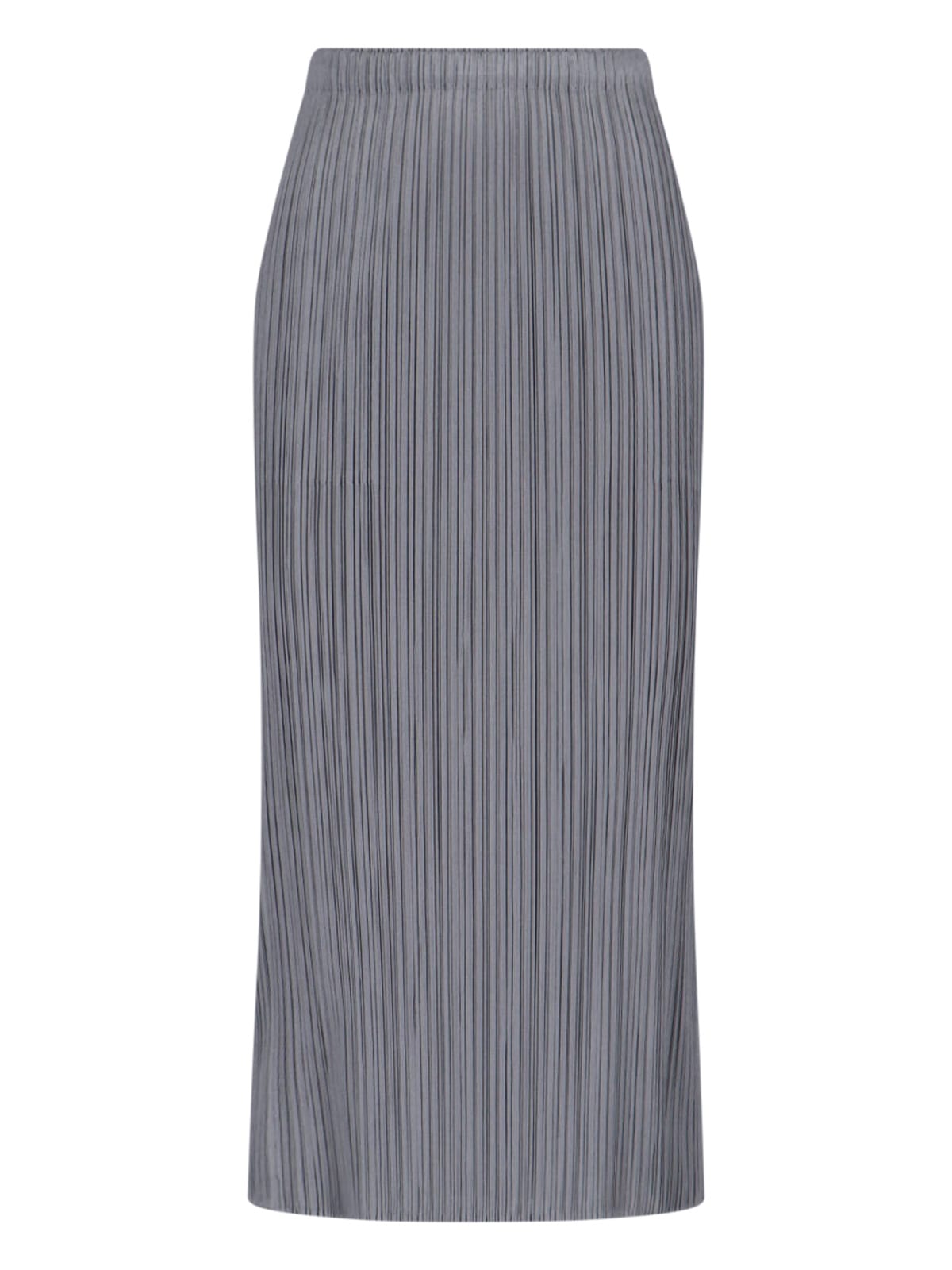 Shop Issey Miyake Pleated Midi Skirt In Gray