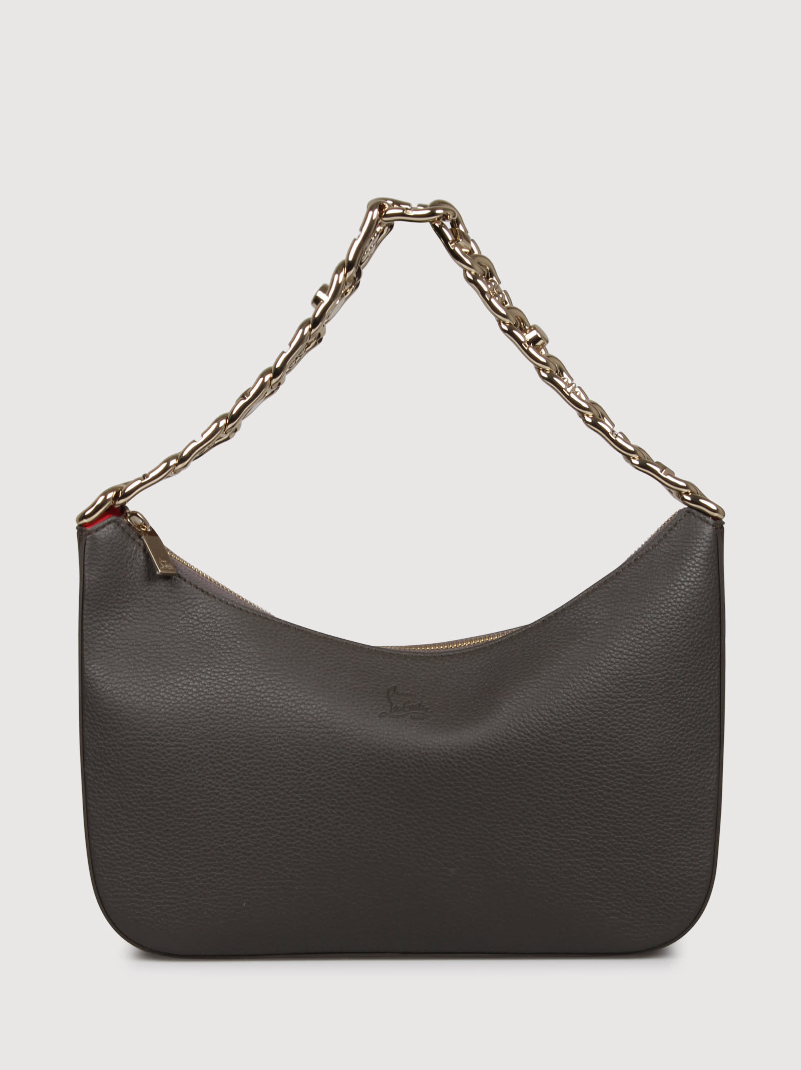 Shop Christian Louboutin Loubila Hobo Bag In Grey