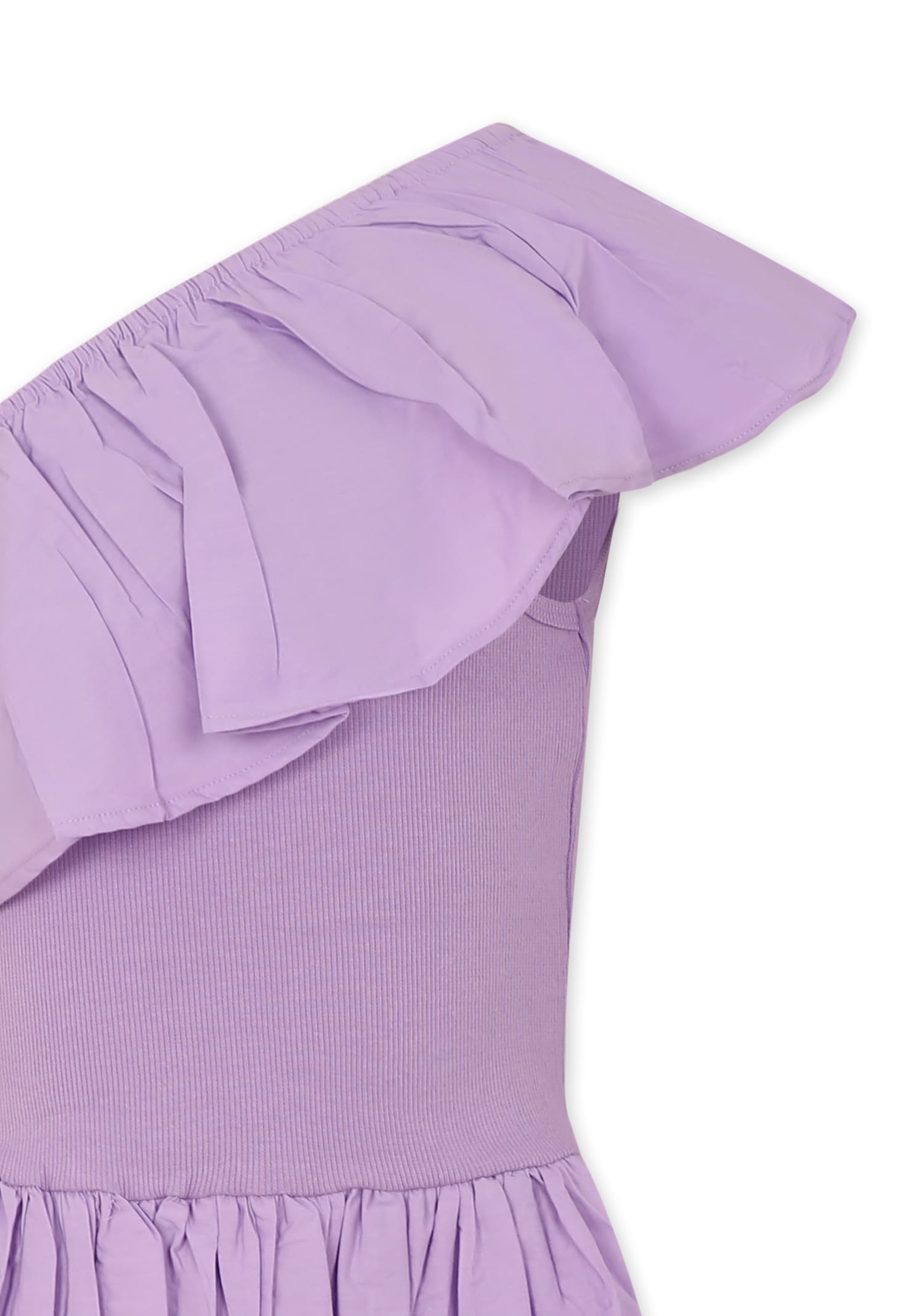 Molo Purple Dress For Girl In Violet