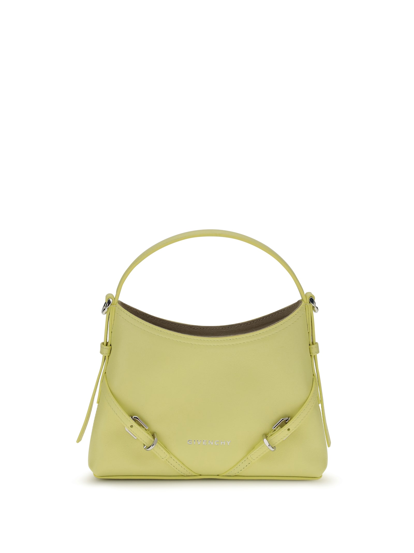 Givenchy Nano Voyou Bag In Shiny Leather In Yellow