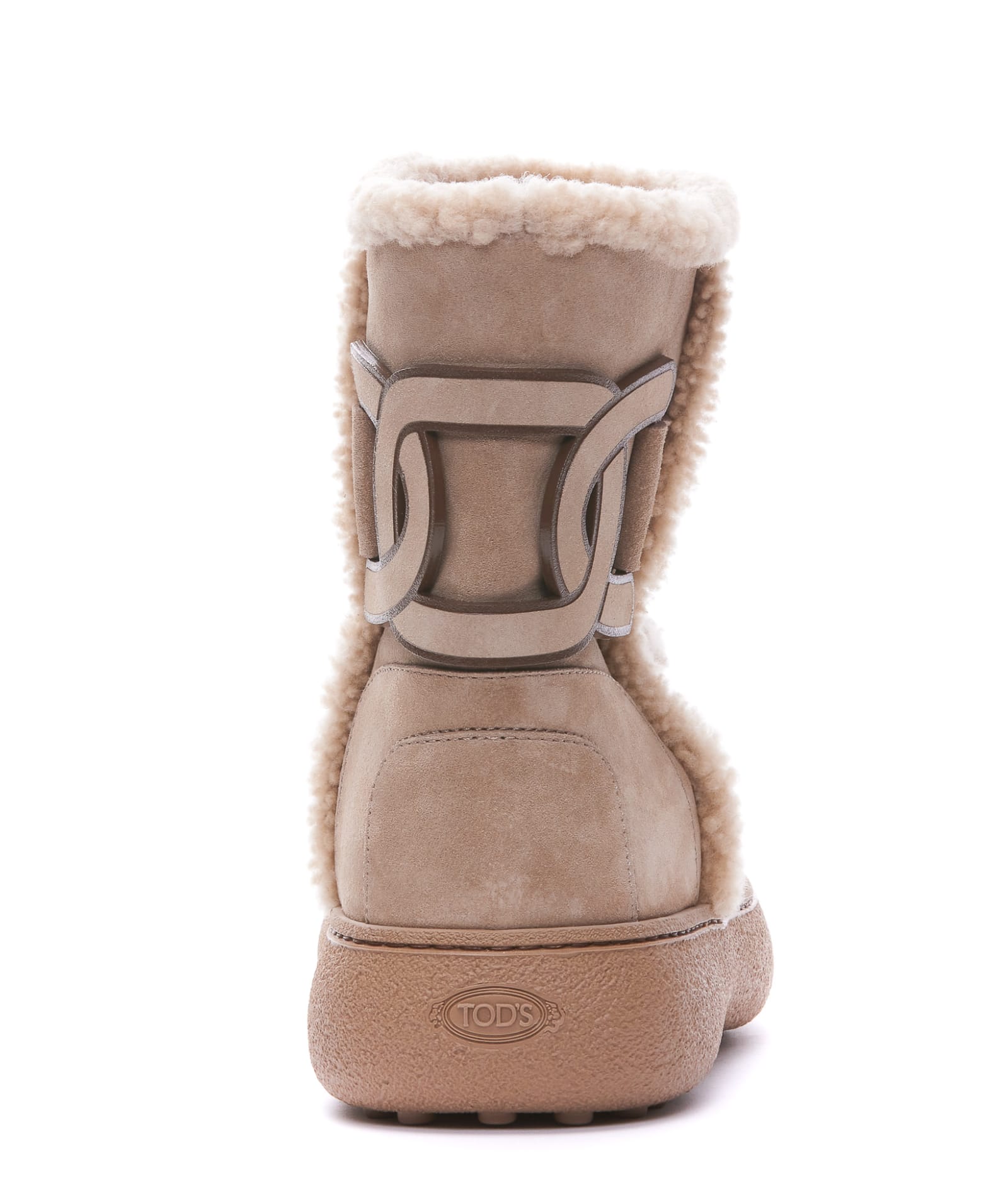 Shop Tod's Booties In Beige