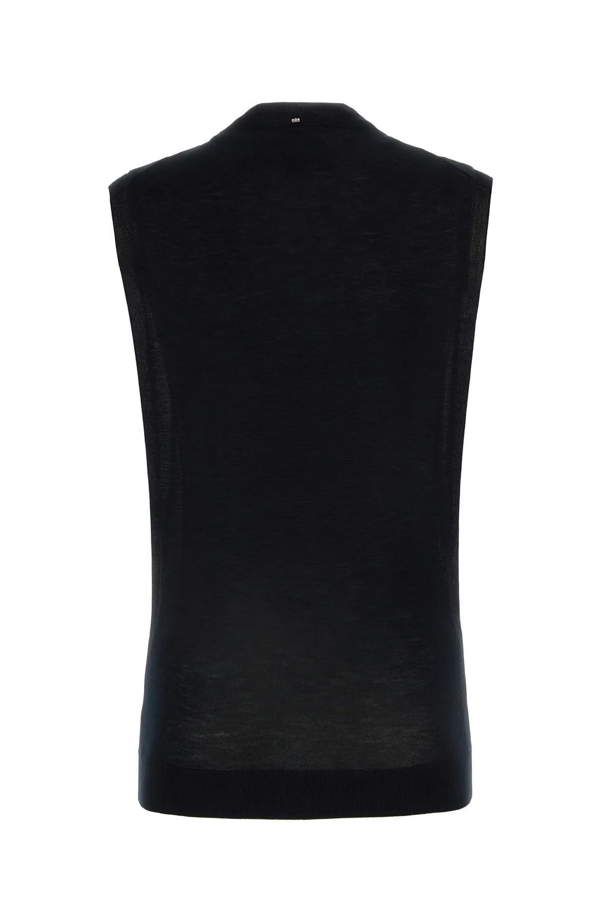 Shop Sportmax Black Wool Blend Odissea Top In Nero