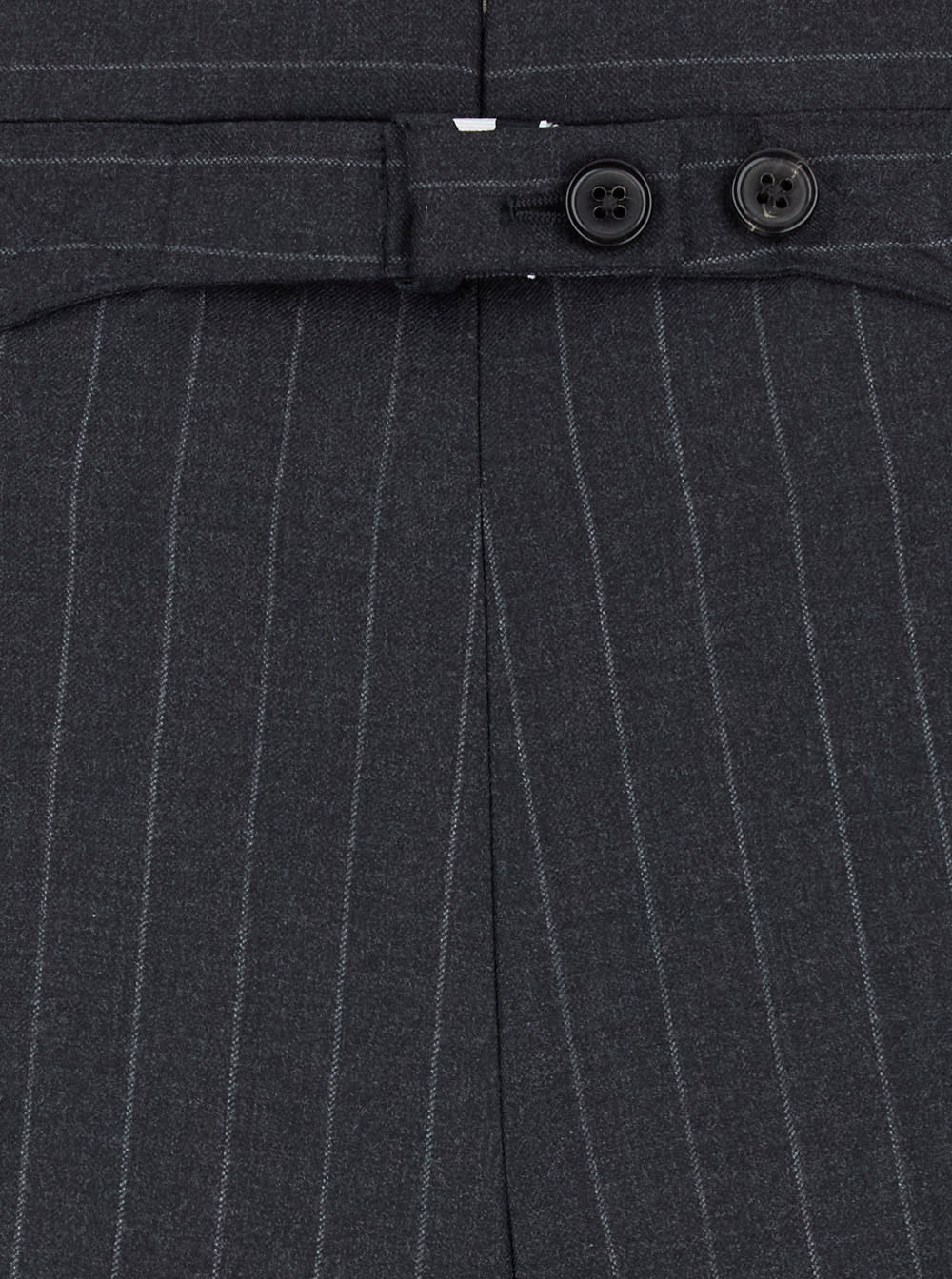 Shop Thom Browne Grey Pinstripe Pants With Concealed Closure In Wool Man