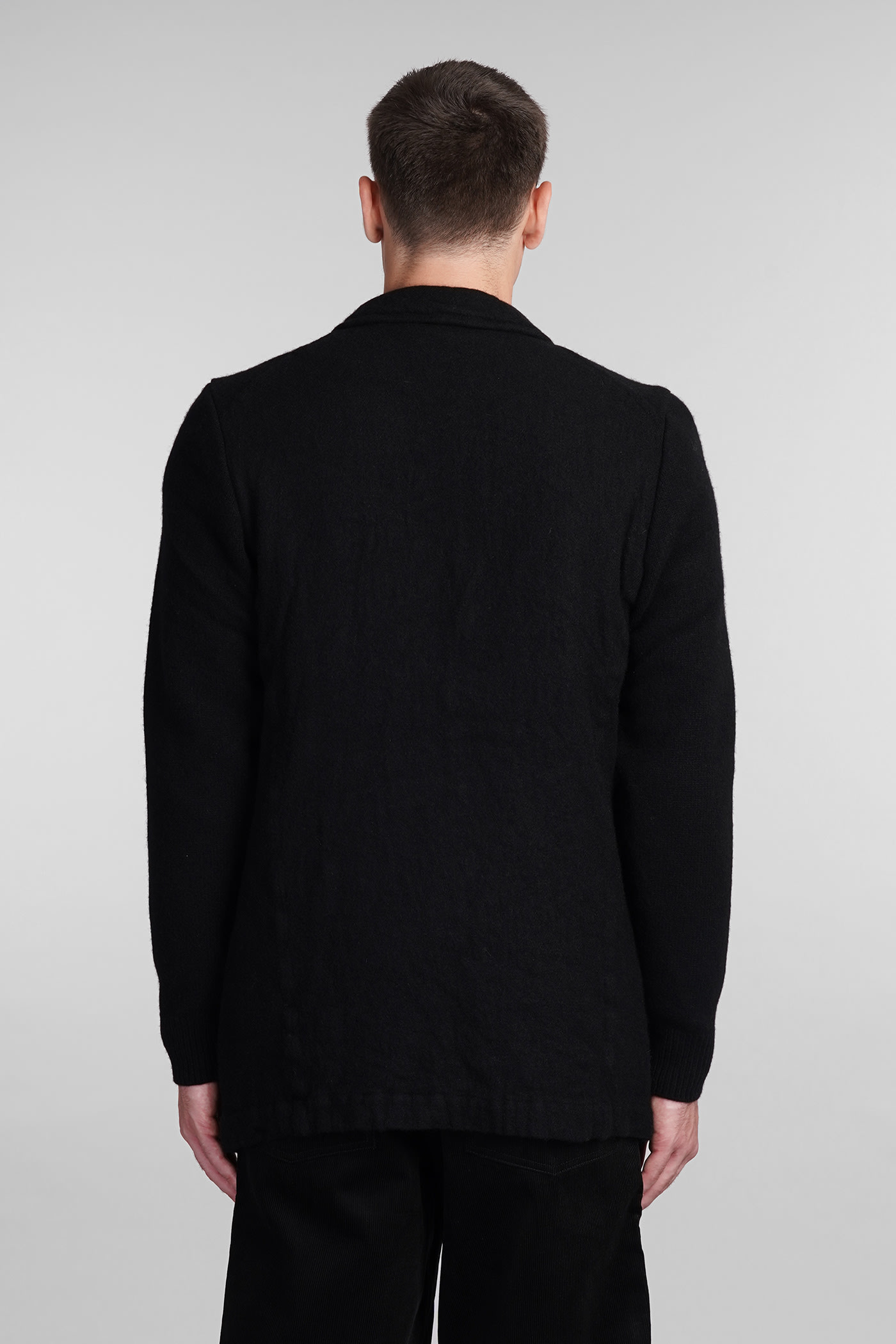 Shop Comme Des Garçons Shirt Casual Jacket In Black Wool