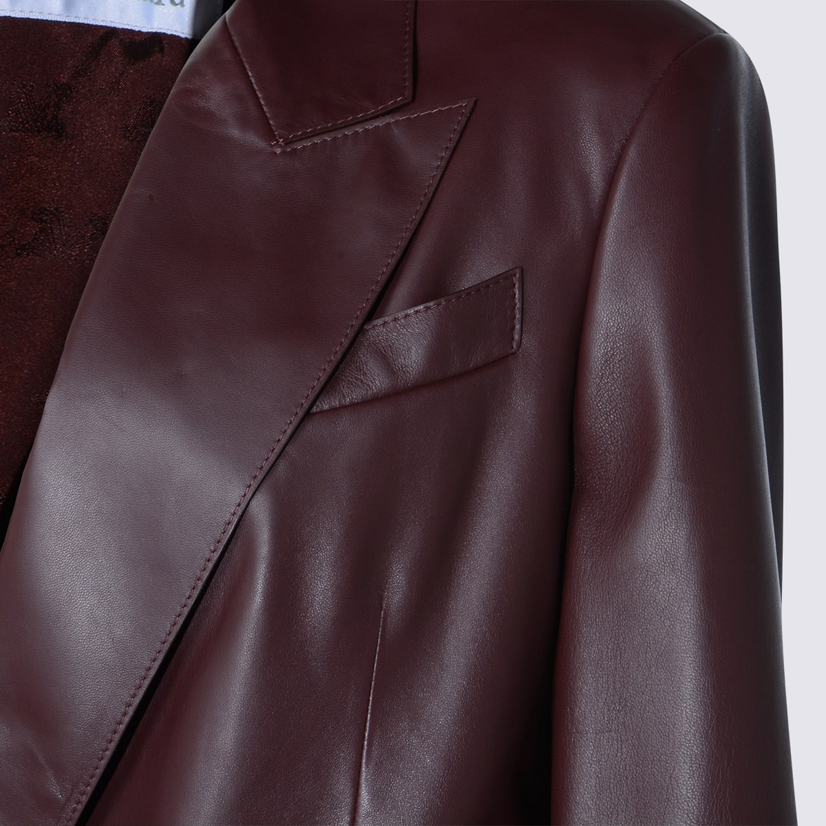 Max Mara Dark Brown Blazer In Red