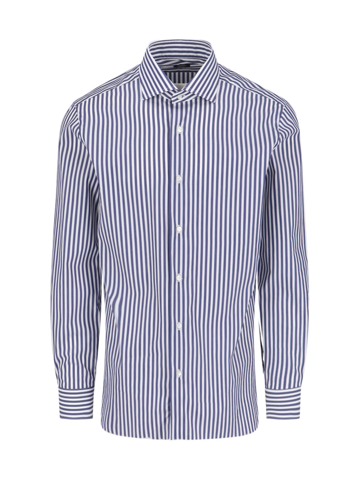 Shop Barba Napoli Classica Striped Shirt In Blue