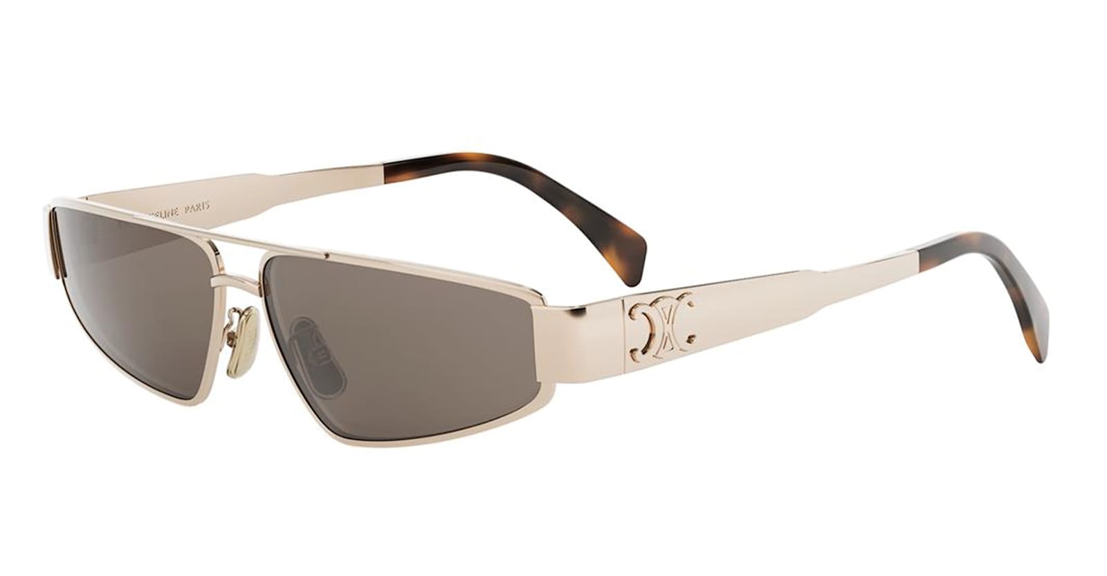 Celine Triomphe 59mm Geometric Sunglasses In Gold