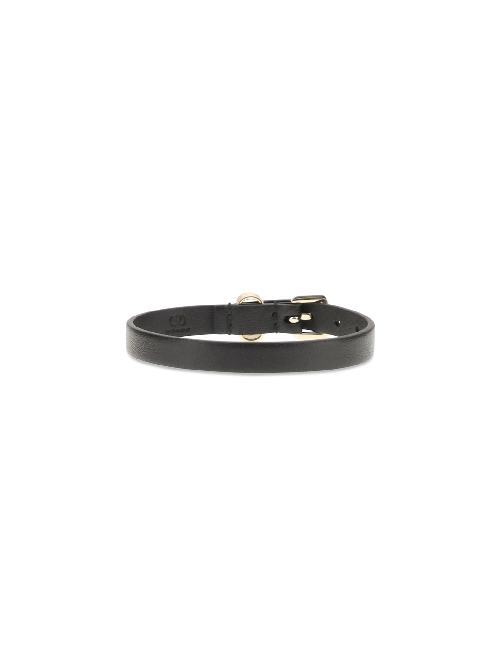 Valentino Leather Bracelet In Black
