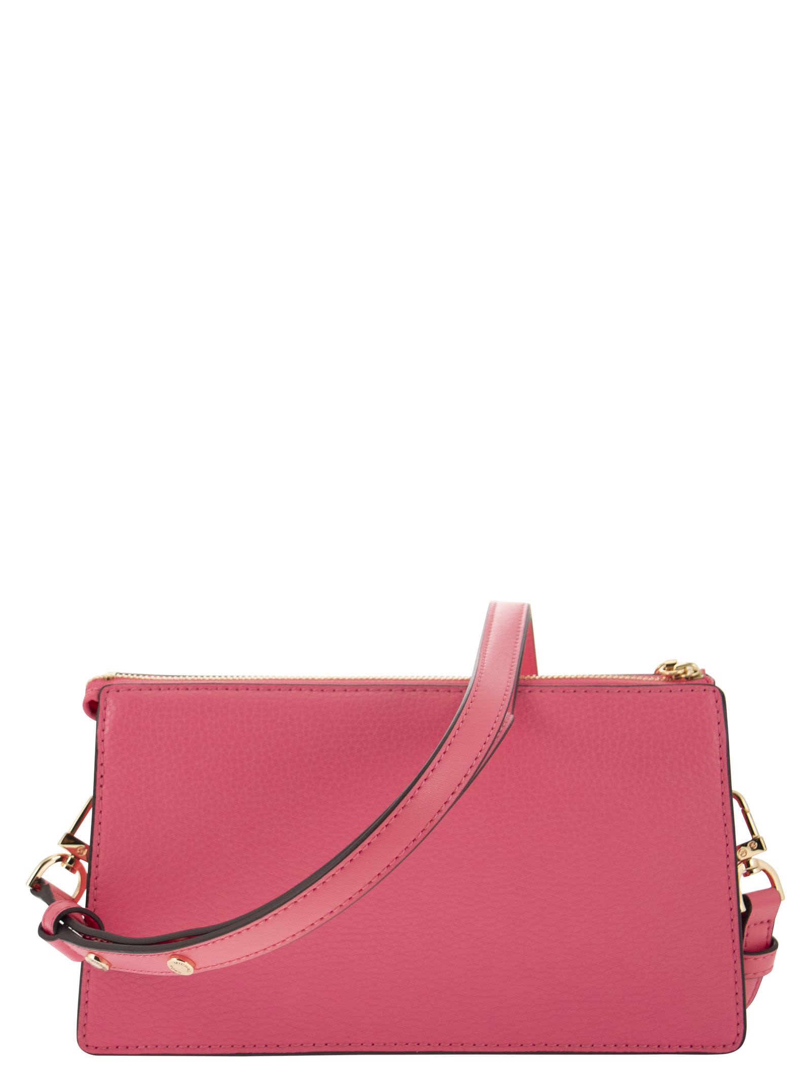 Shop Michael Kors Empire - Leather Shoulder Bag In Pink