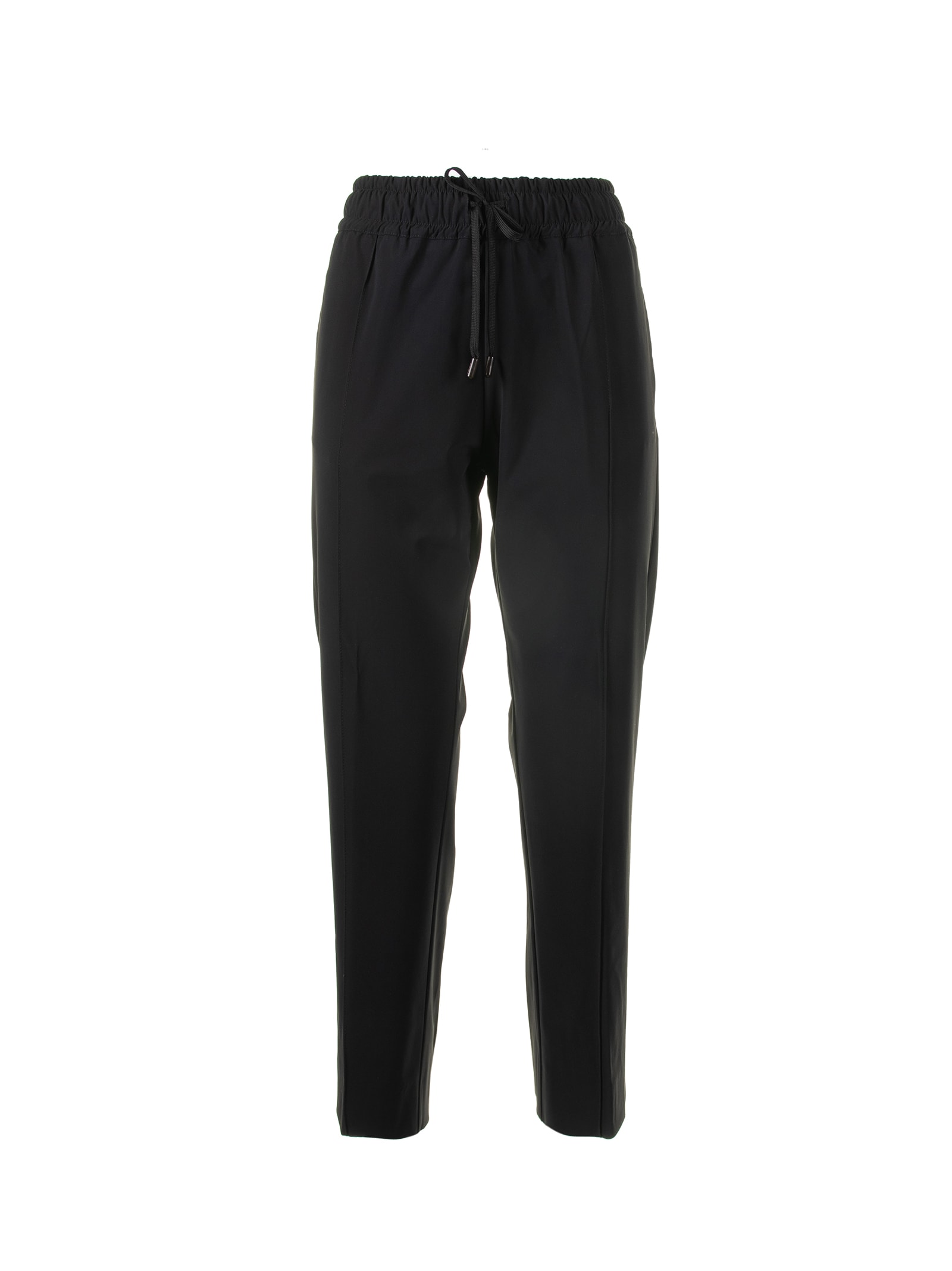 Shop Cruna Cecile Black Trousers With Elastic In Nero