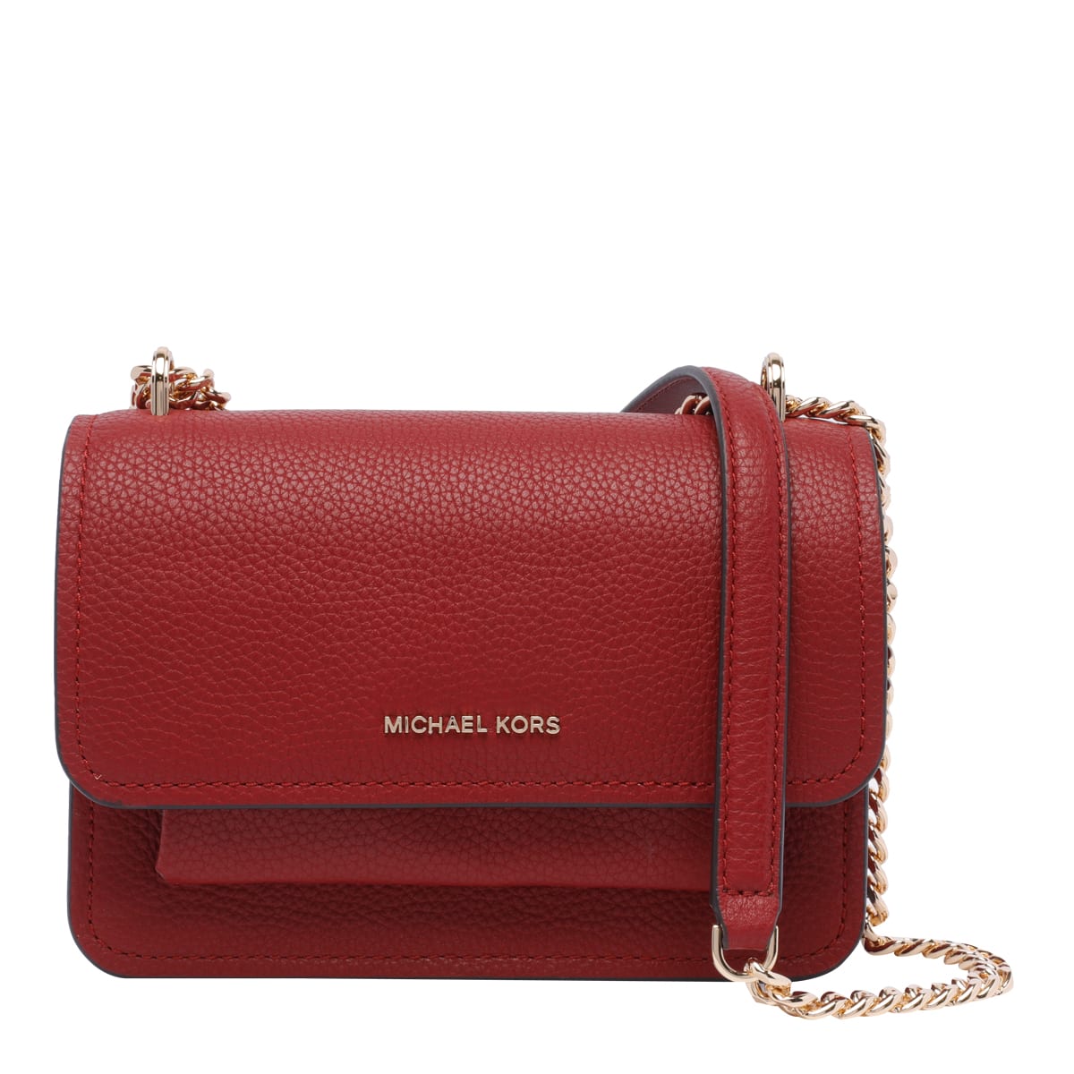 Shop Michael Michael Kors Small Claire Crossbody Bag In Red