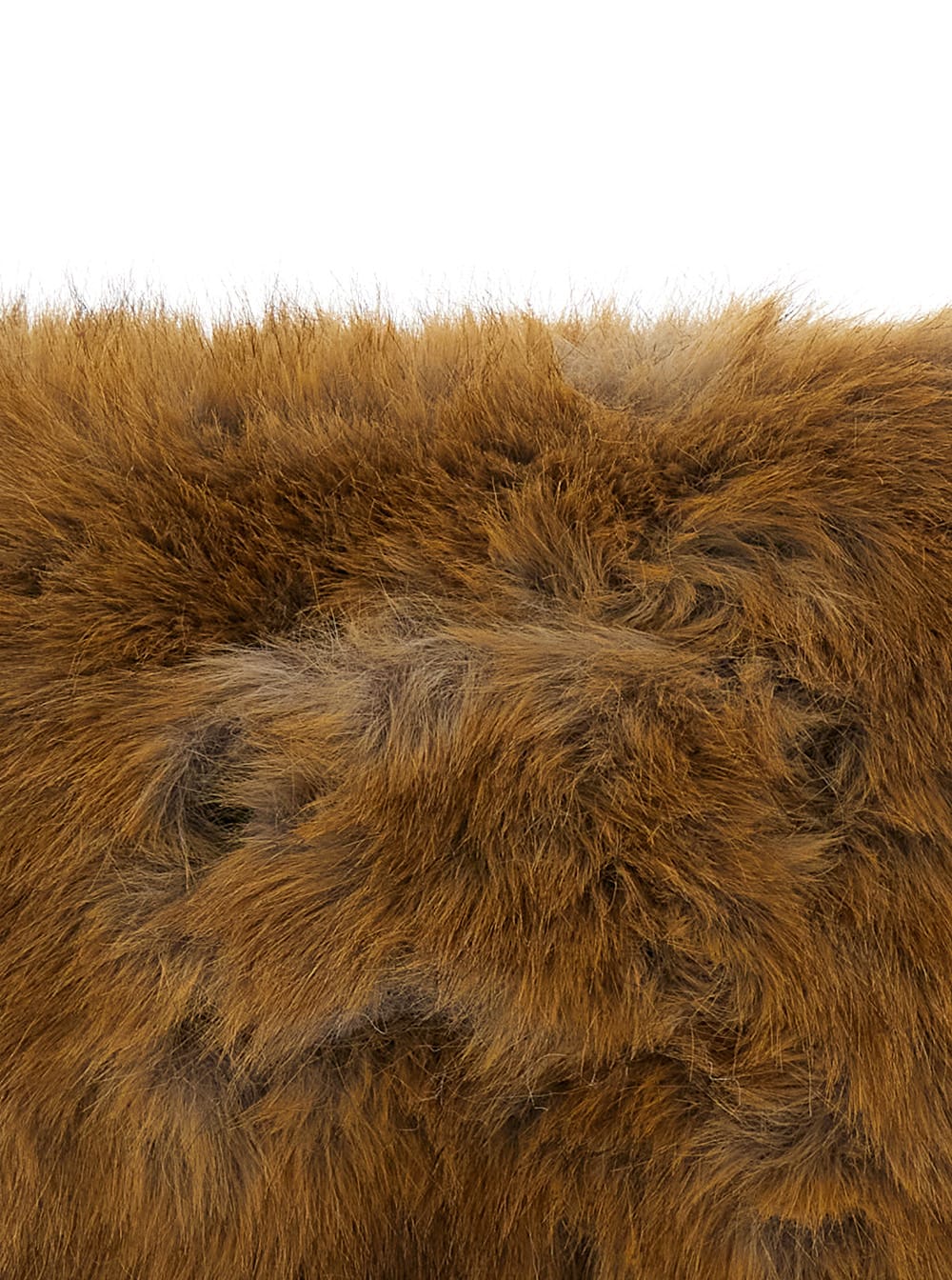 Msgm Fluffy Brown Clutch Bag With Fur Desing In Faux Fur Woman In Brown