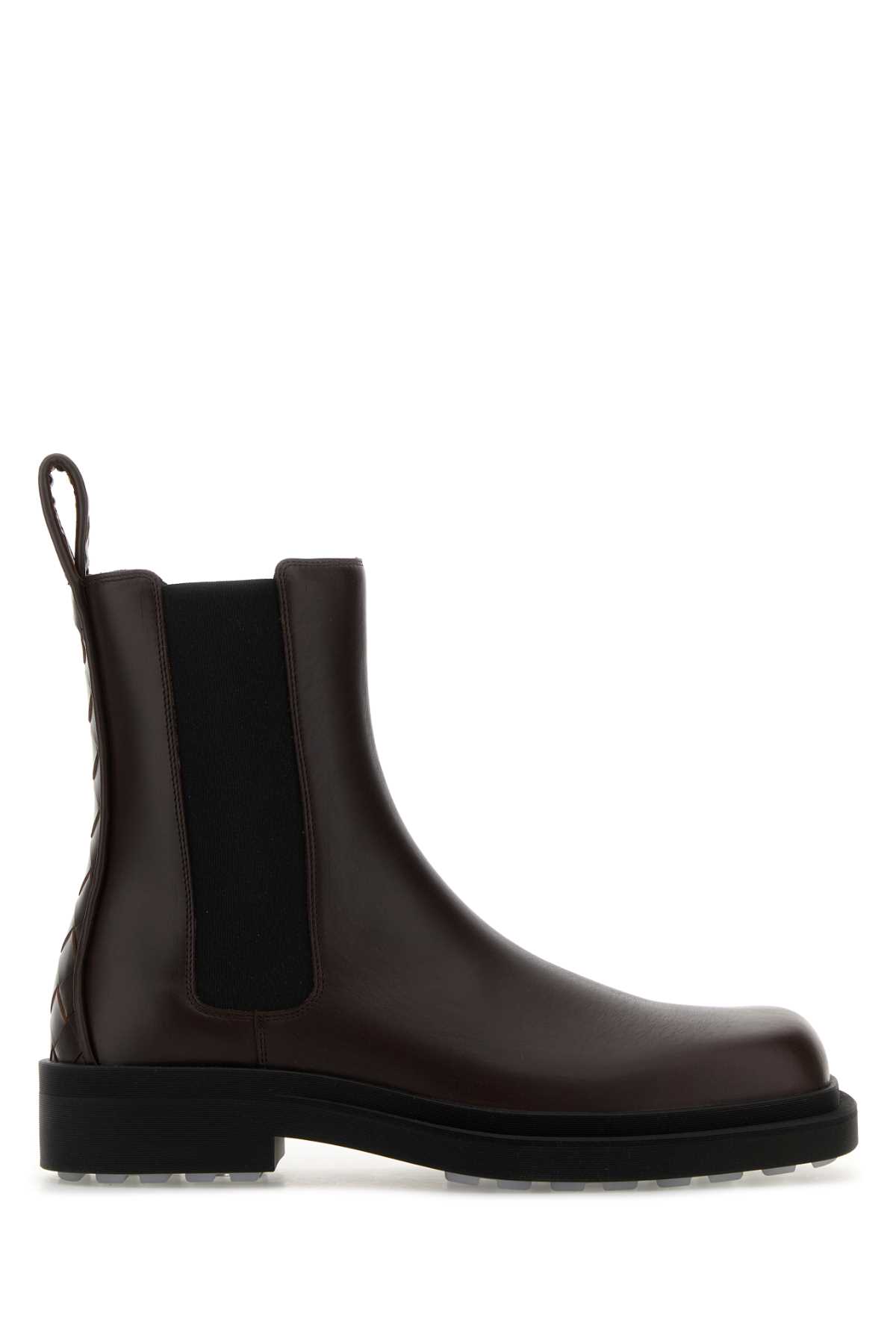 Bottega Veneta Dark Brown Leather Chelsea Ben Ankle Boots