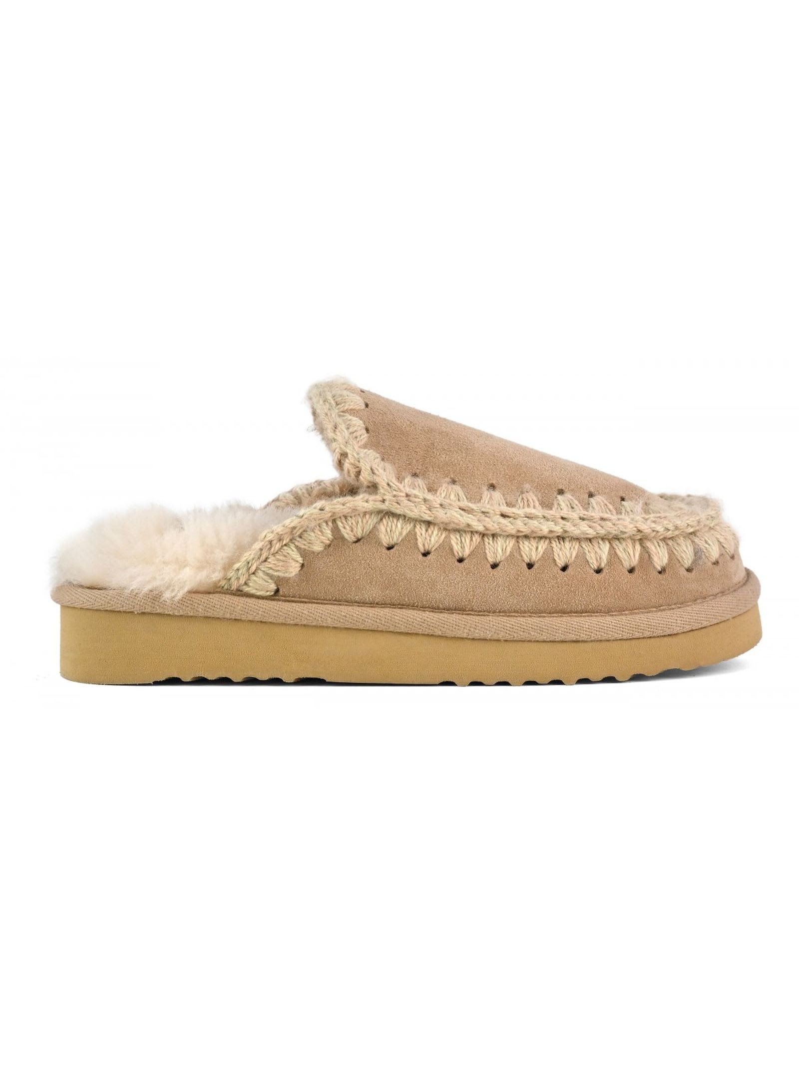 Mou Beige Eskimo Slipper In Brown