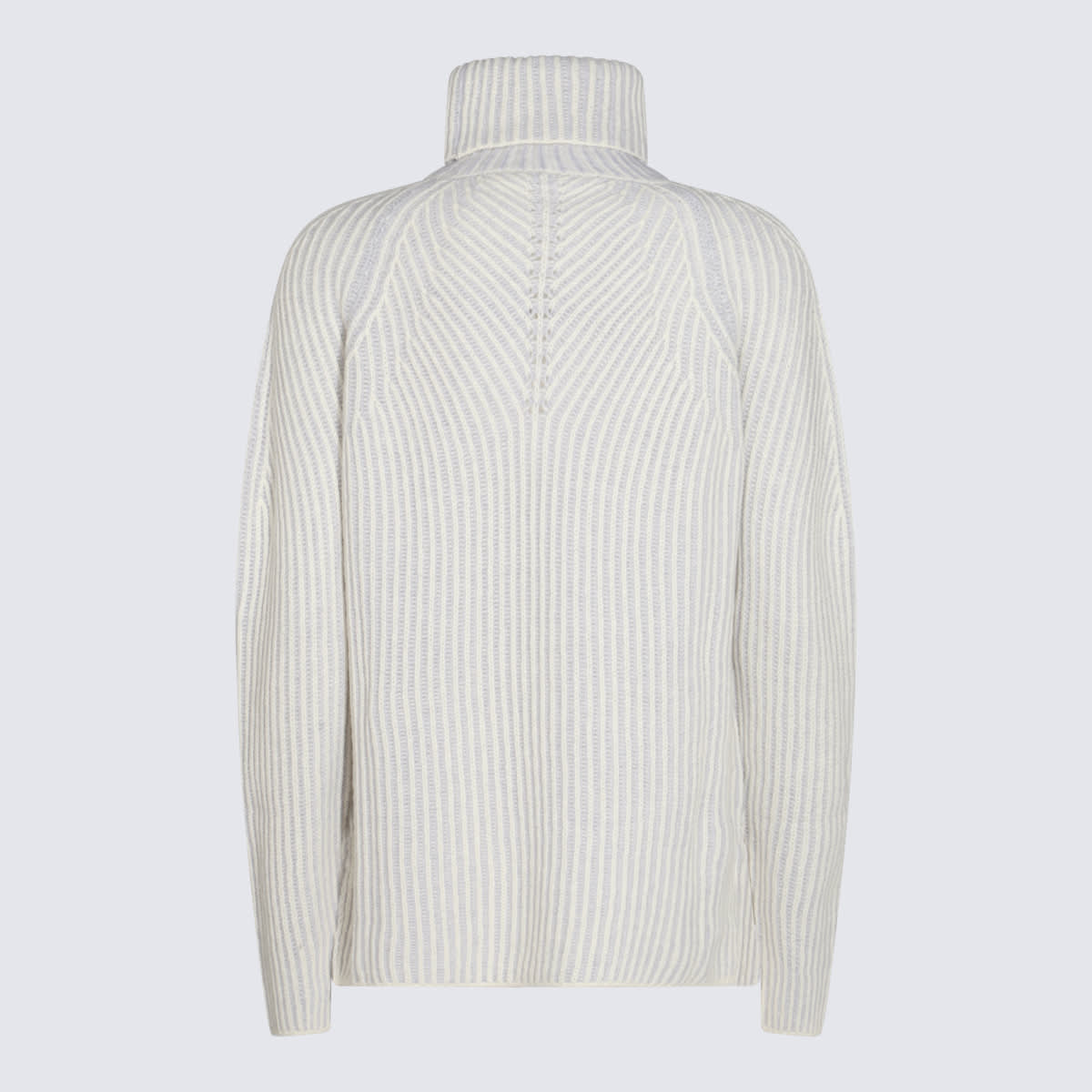 Shop Cruciani White Grey Wool Knitwear