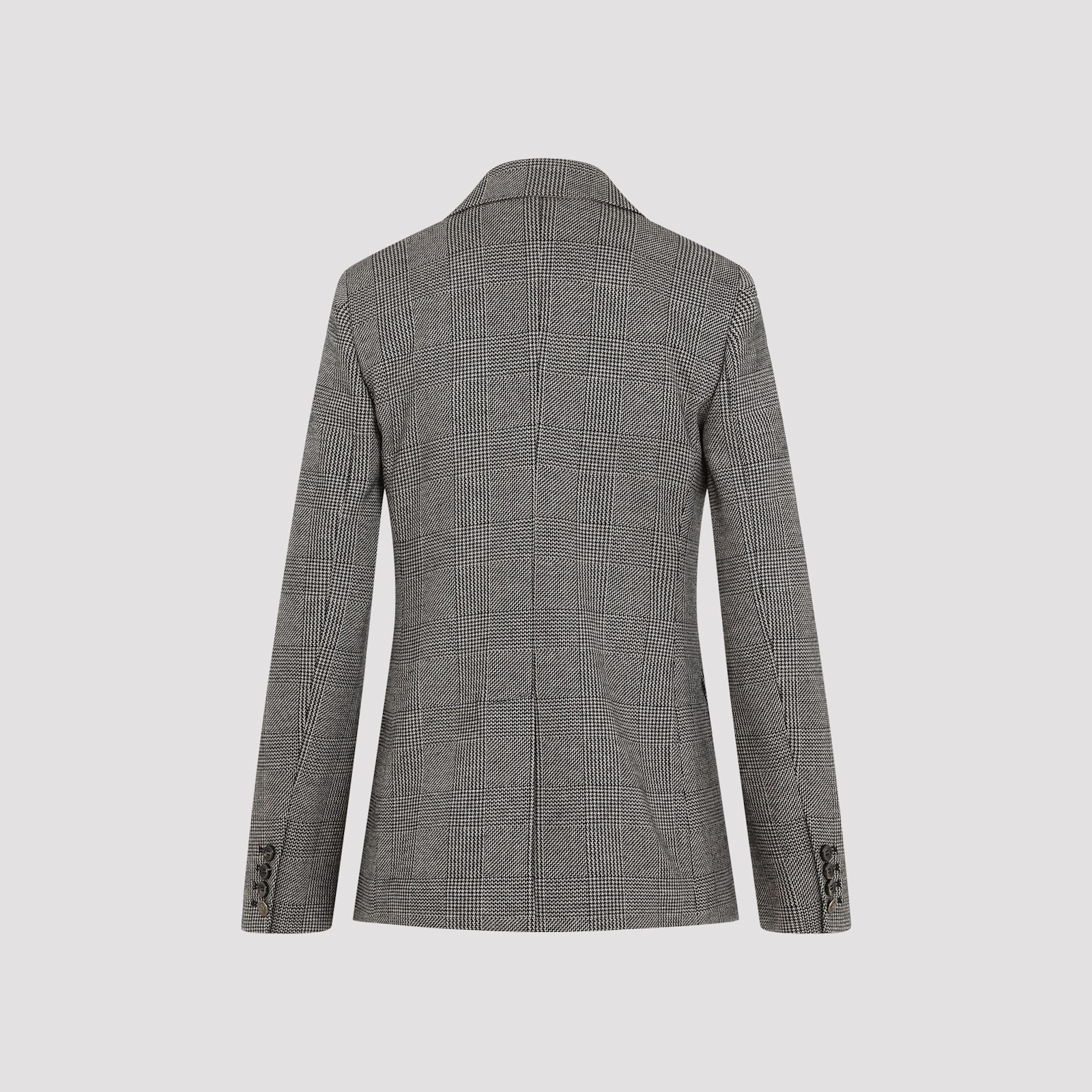 Shop Max Mara Muschio Prince Wales Jacket In Nero Pomice