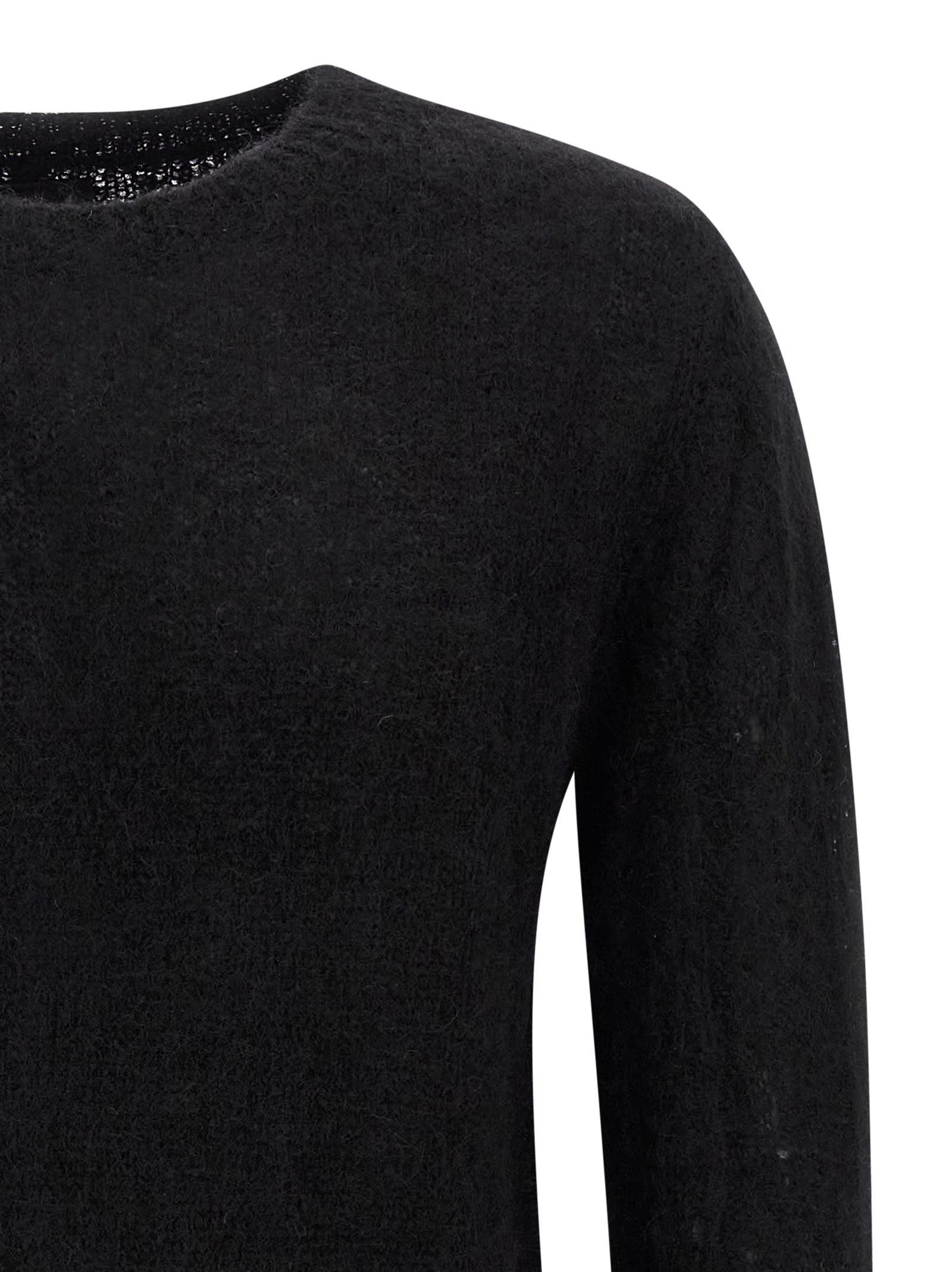 Thom Krom Crew-neck Long-sleeve Sweater In Black