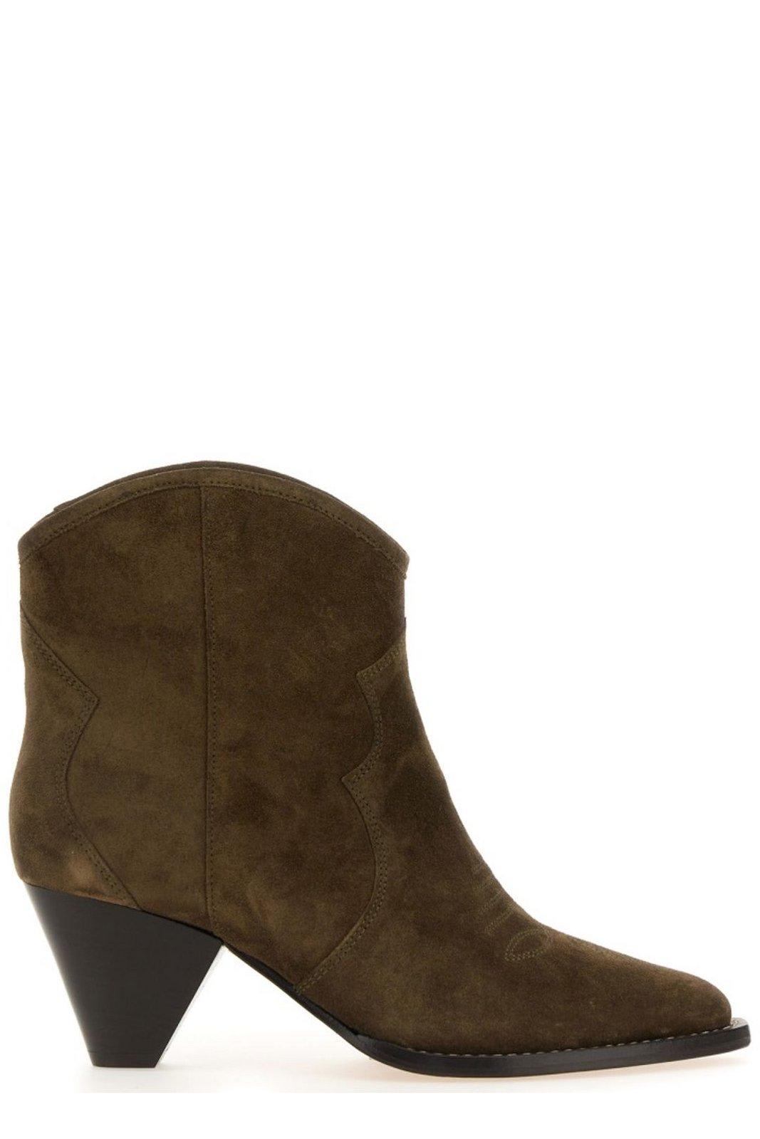 Shop Isabel Marant Darizo Heeled Ankle Boots In Brown