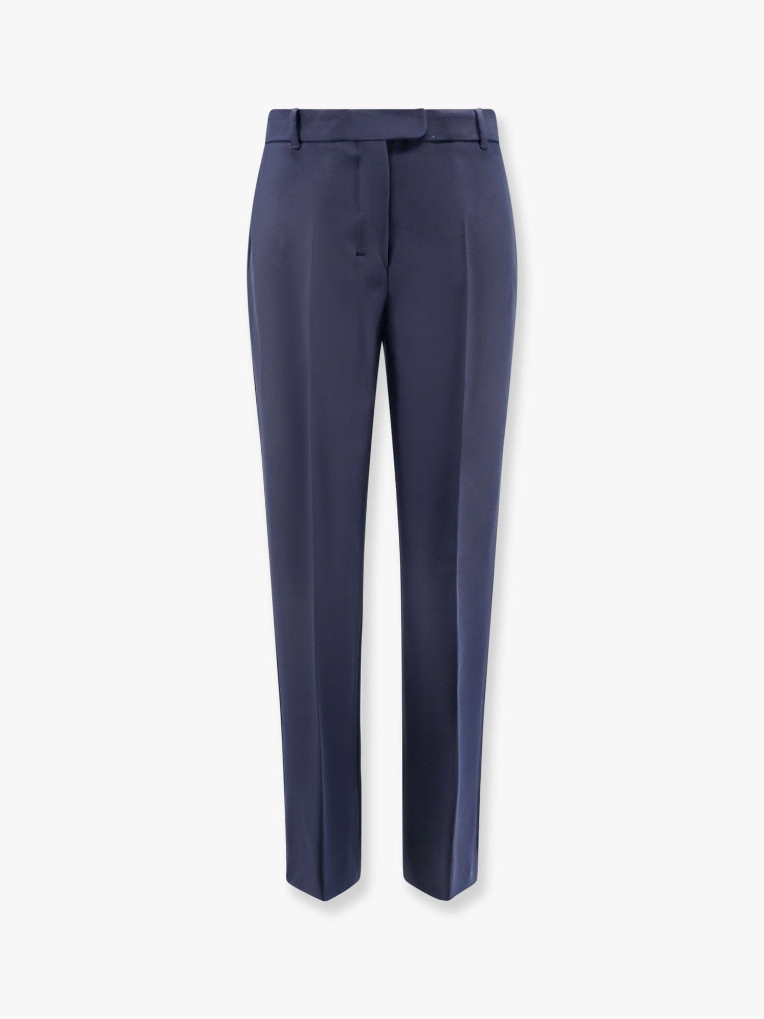 S Max Mara Fatina Viscose And Cotton Trouser In Blue