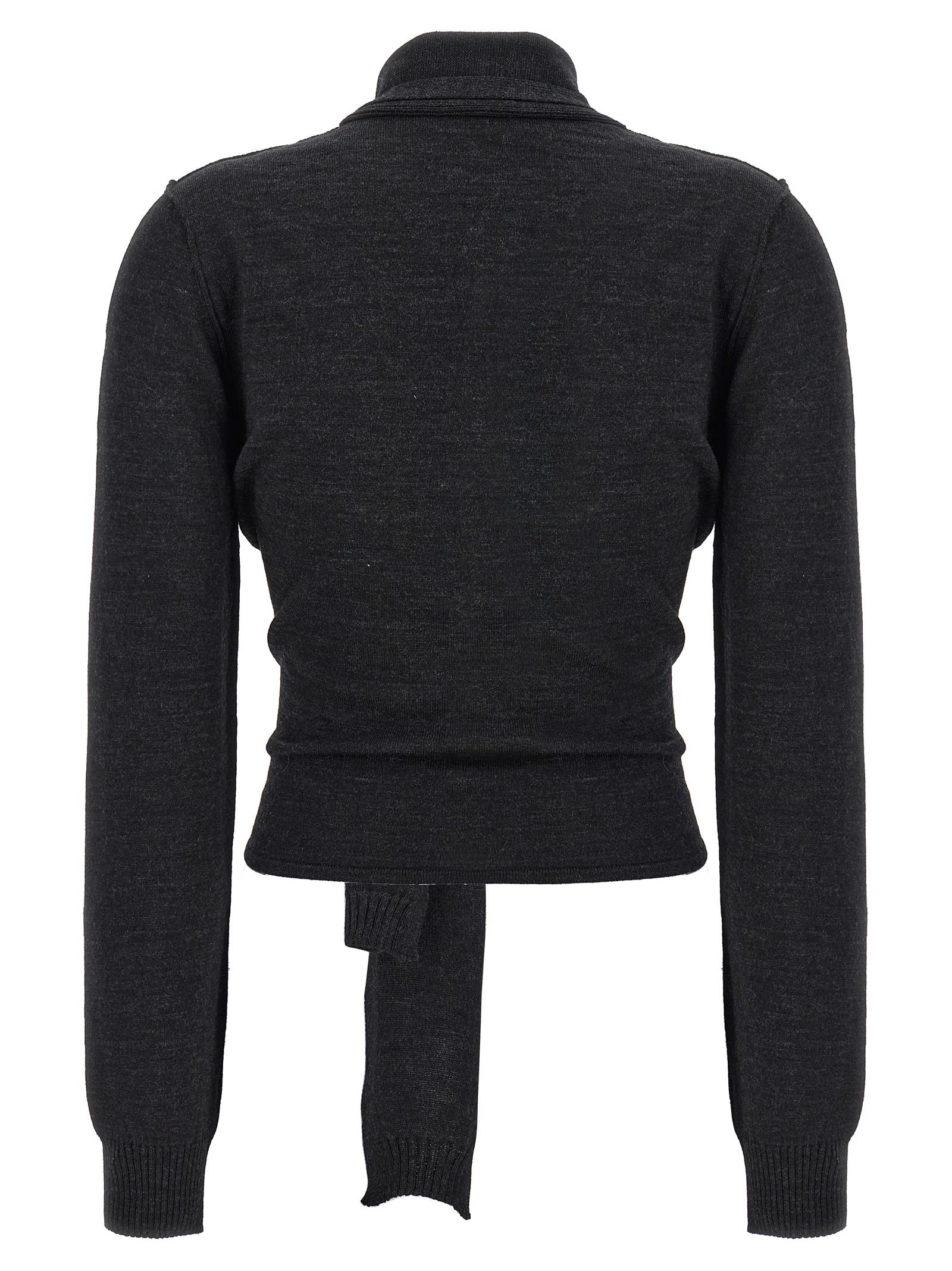 Lemaire Twisted Cardigan In Gray