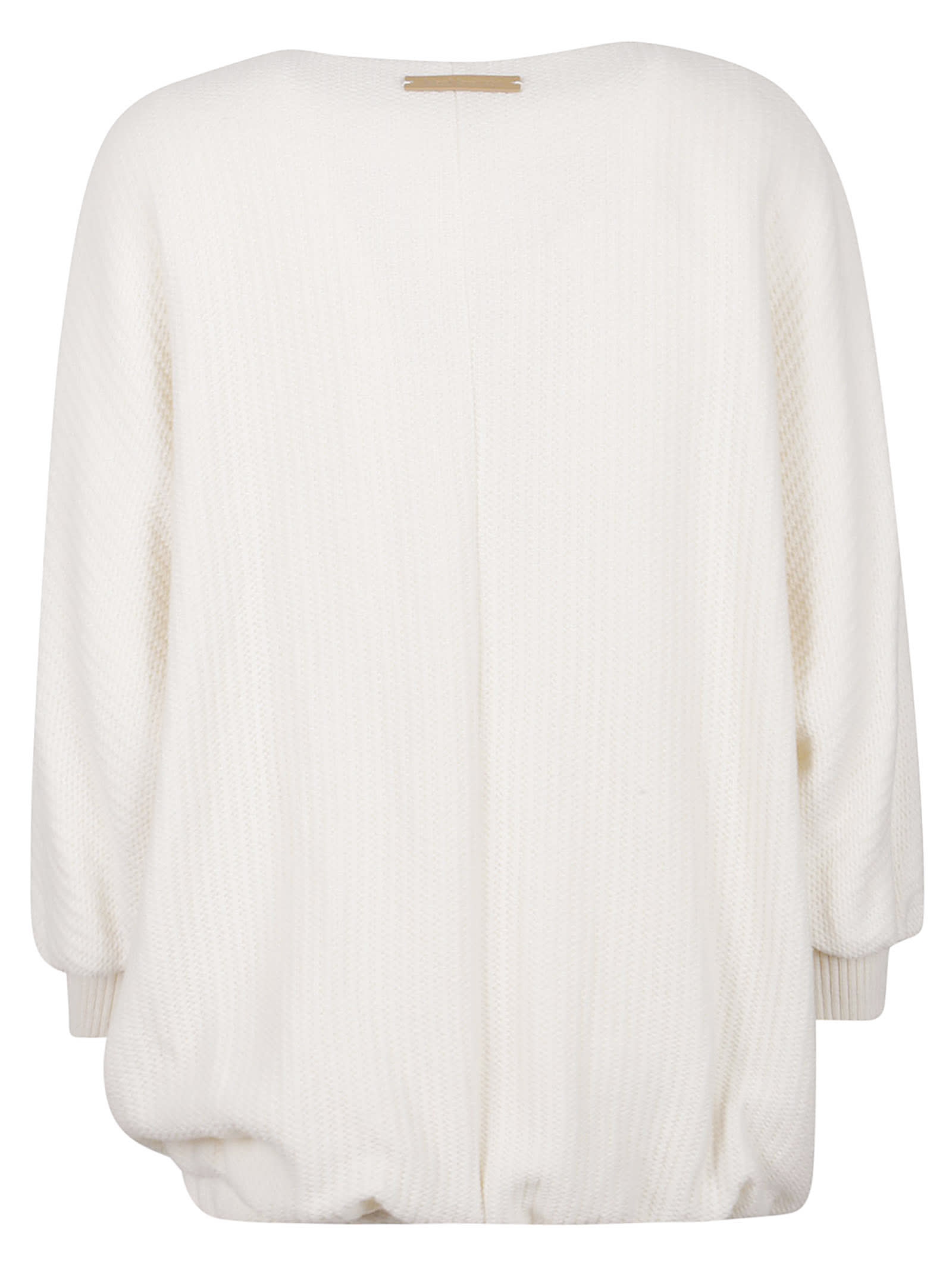Max Mara Ivory Wool Blend Cardigan In White
