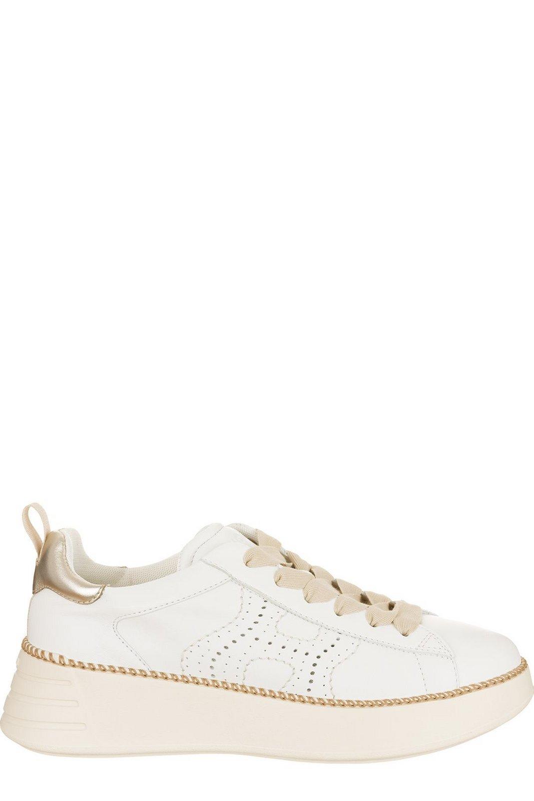 HOGAN PERFORATED DETAILED LACE-UP SNEAKERS