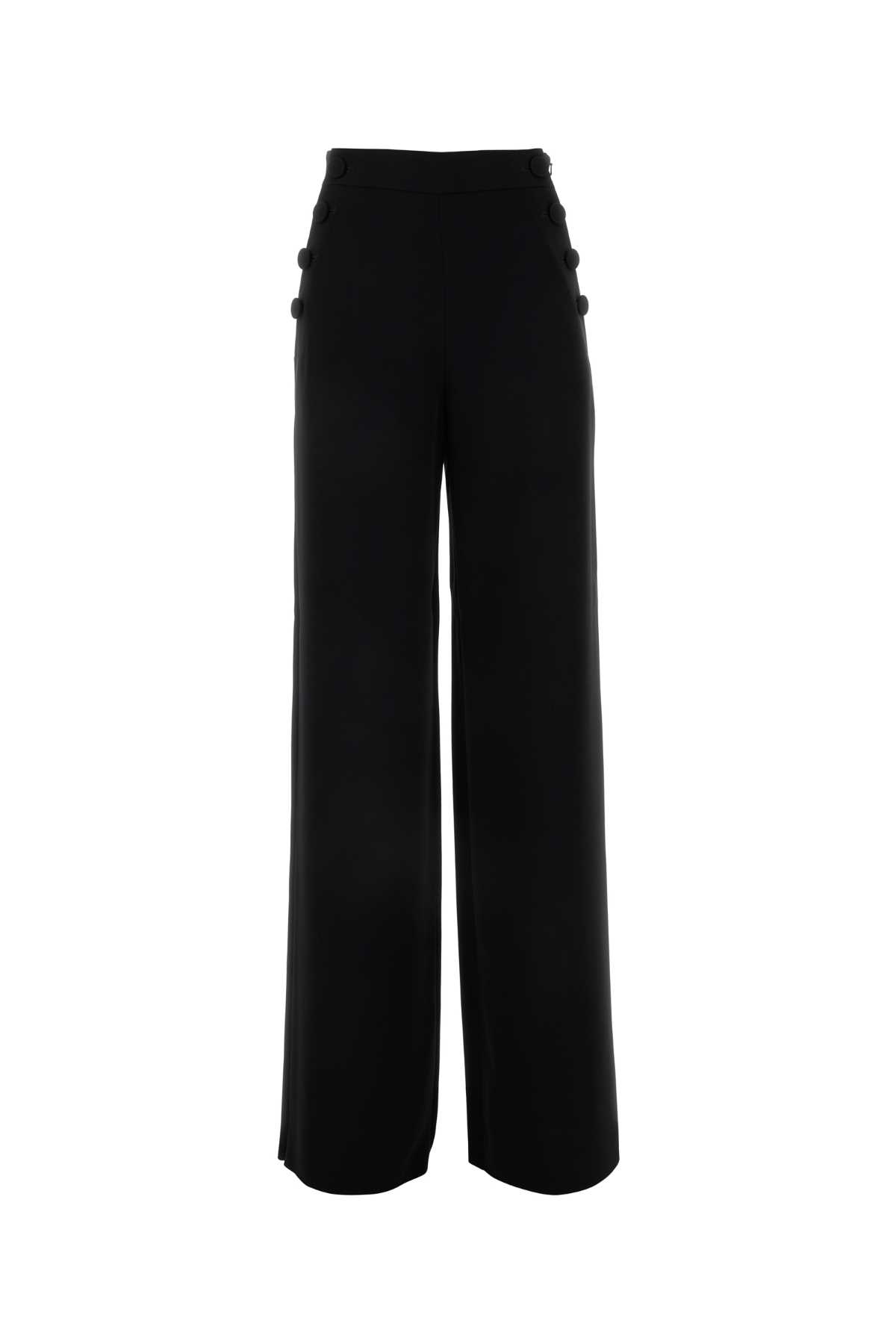 Black Triacetate Blend Rina Wide-leg Pant