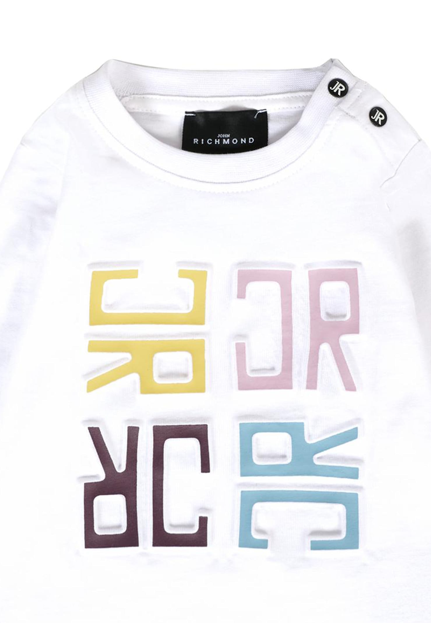 Richmond White T-shirt For Baby Girl With Logo In White