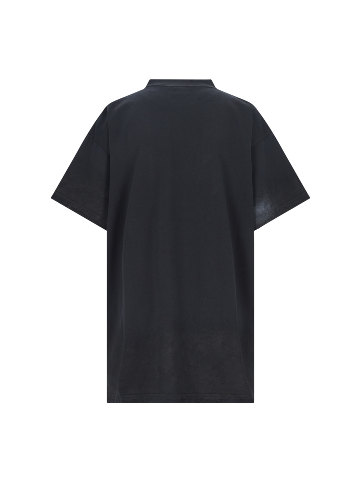 Shop Balenciaga Logo T-shirt In Black