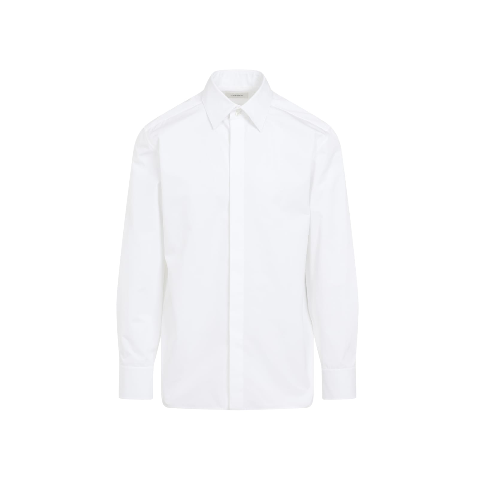 Shop Saint Laurent Cotton Shirt In Blanc