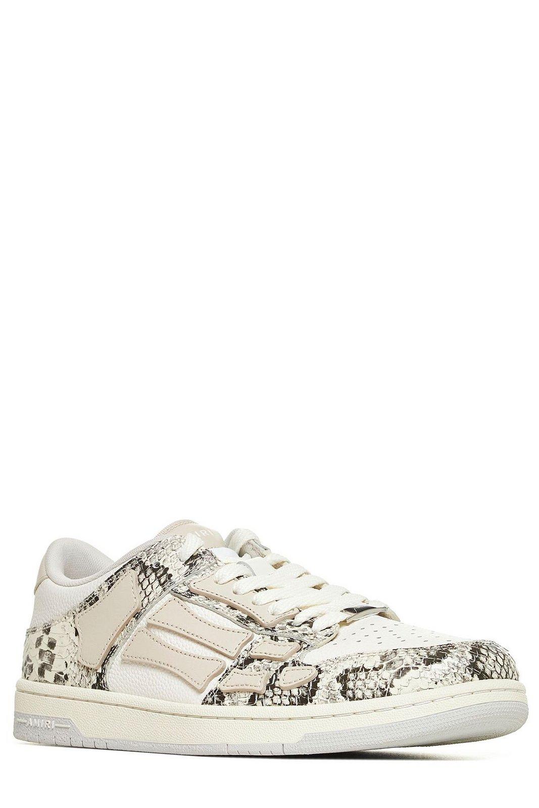 AMIRI SKELETON PATCH ROUND TOE SNEAKERS 