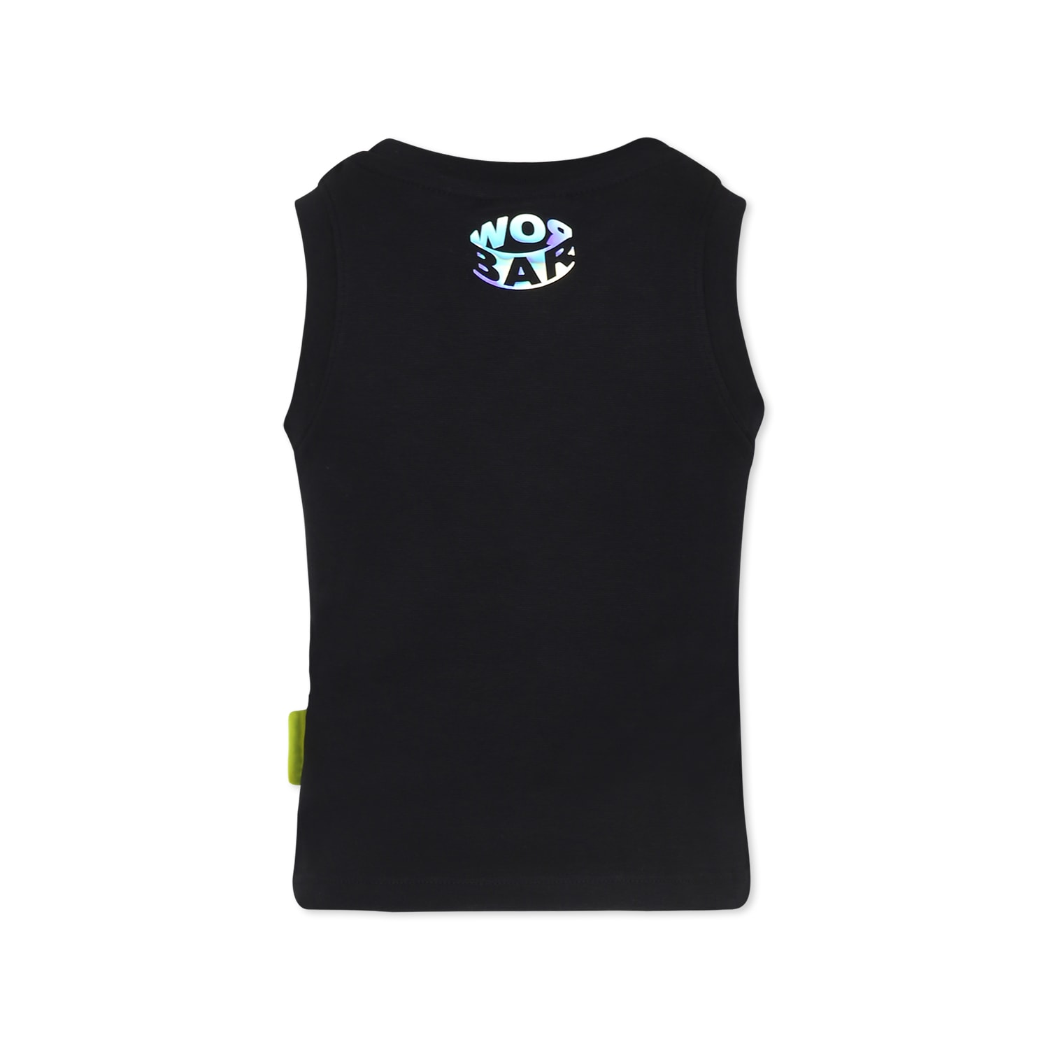 Shop Barrow Black Tank Top For Girl With Smiley In Nero