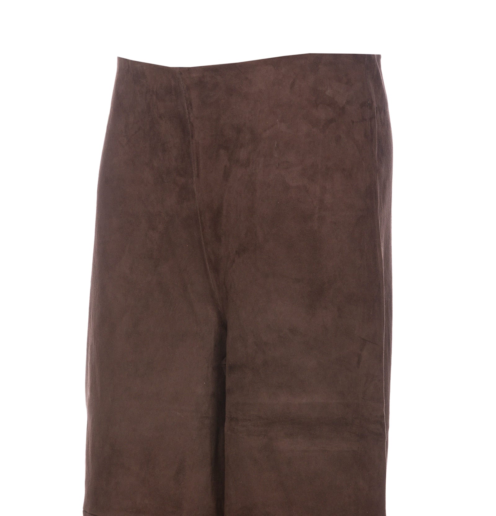 Shop Arma Karina Stretch Suede Trousers In Brown